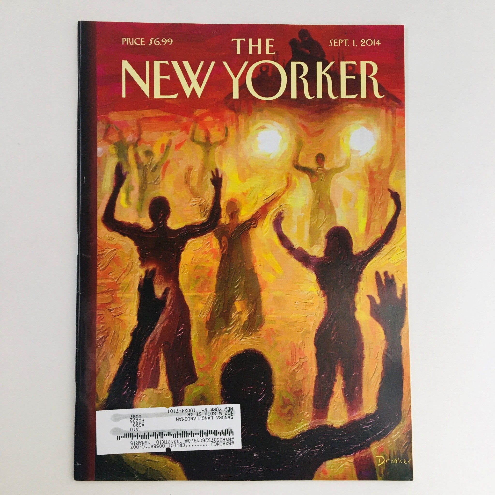 The New Yorker September 1 2014 Full Magazine Theme Cover by Eric Drooker VG