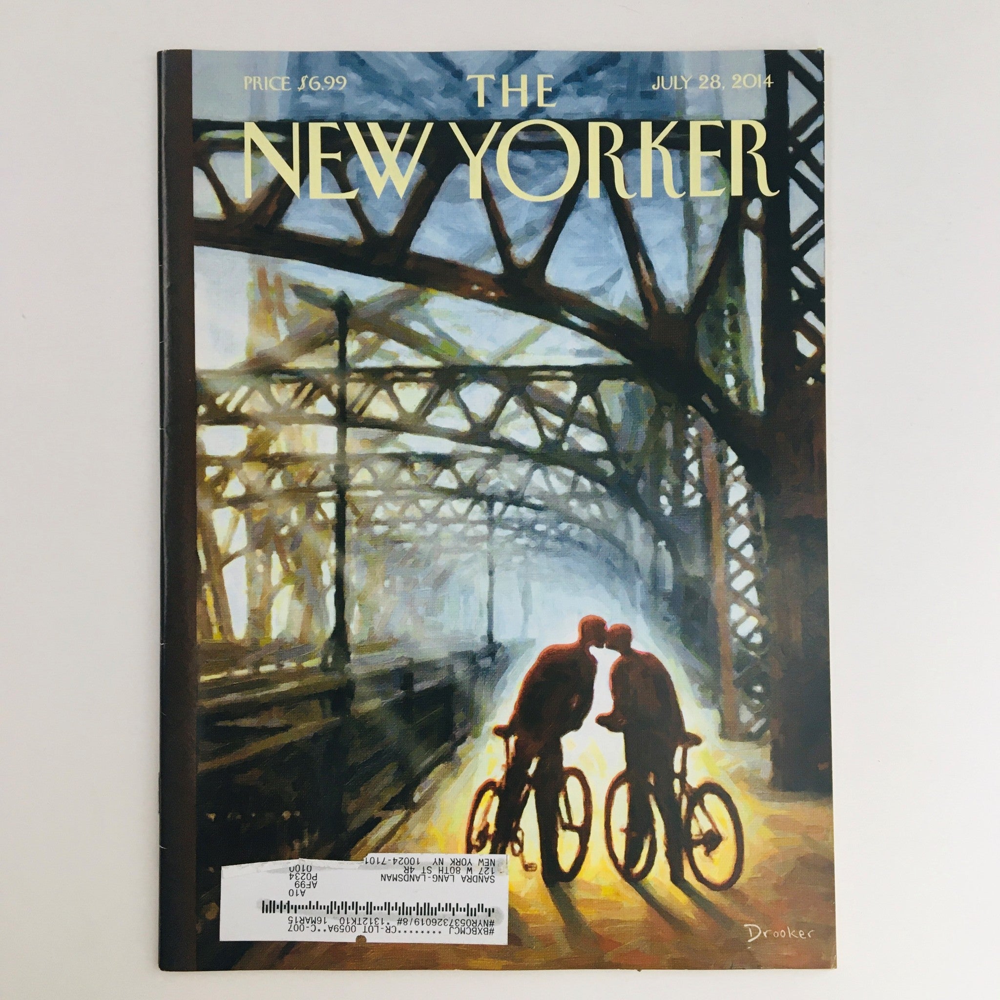 The New Yorker July 28 2014 Full Magazine Theme Cover by Eric Drooker VG