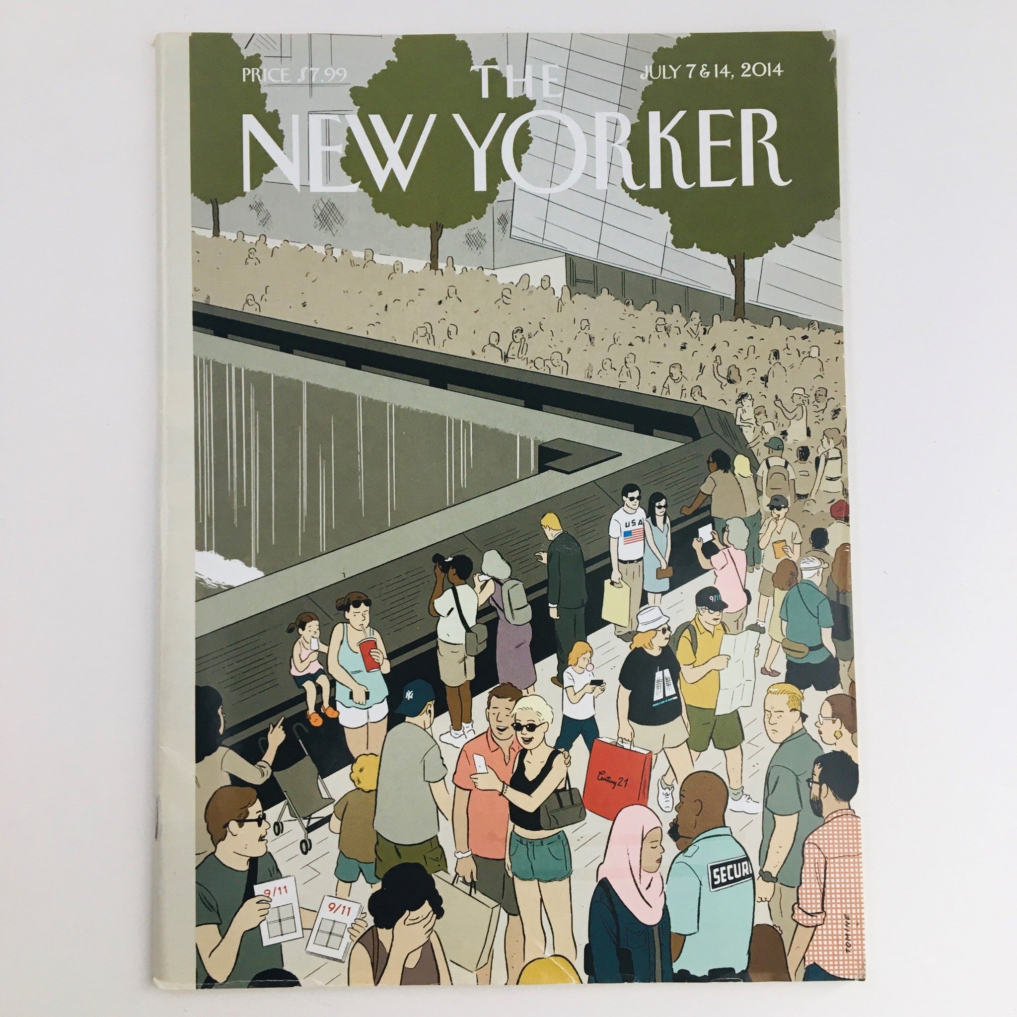 The New Yorker July 7 2014 Full Magazine Theme Cover by Adrian Tomine VG