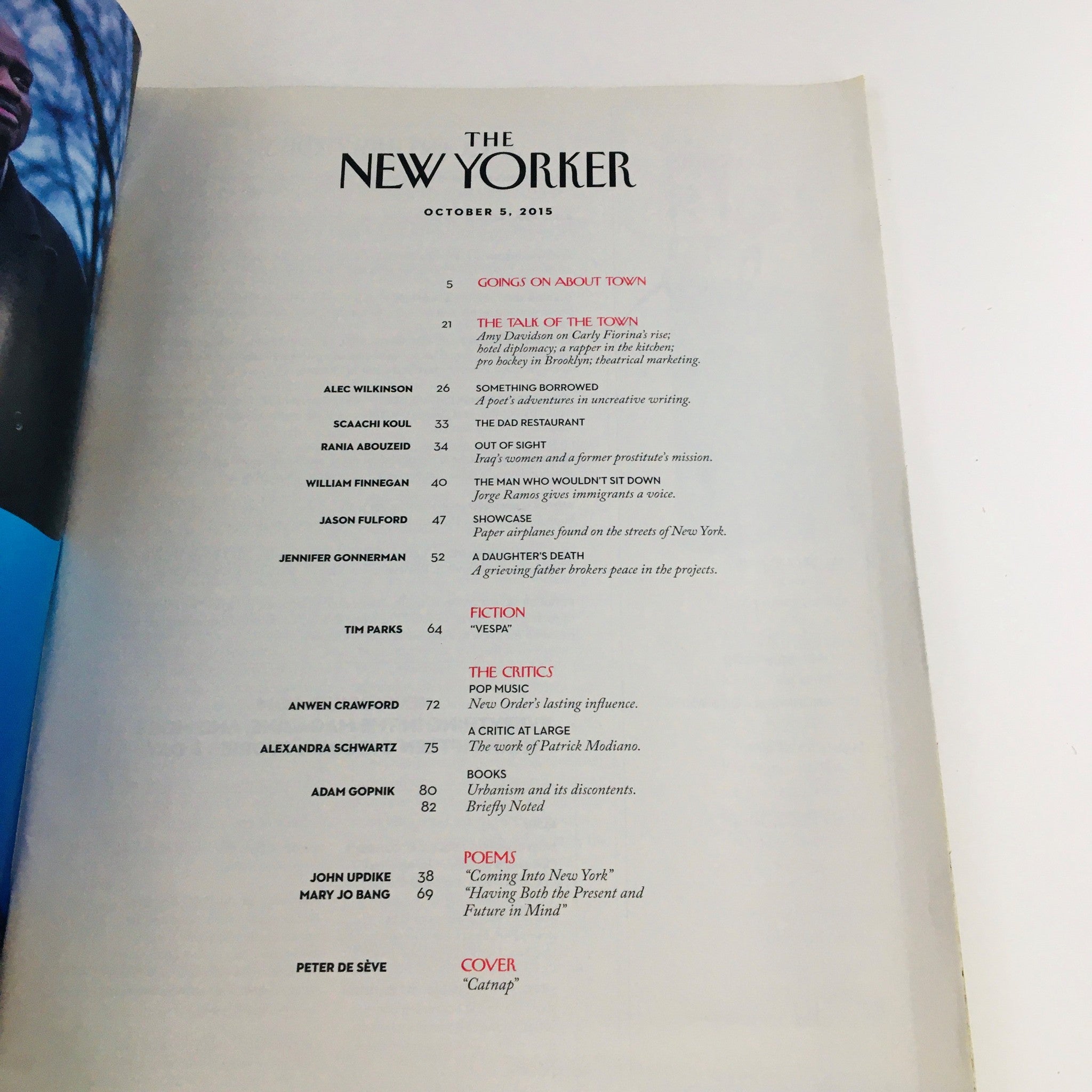 The New Yorker October 5 2015 Full Magazine Theme Cover by Peter de Sève VG