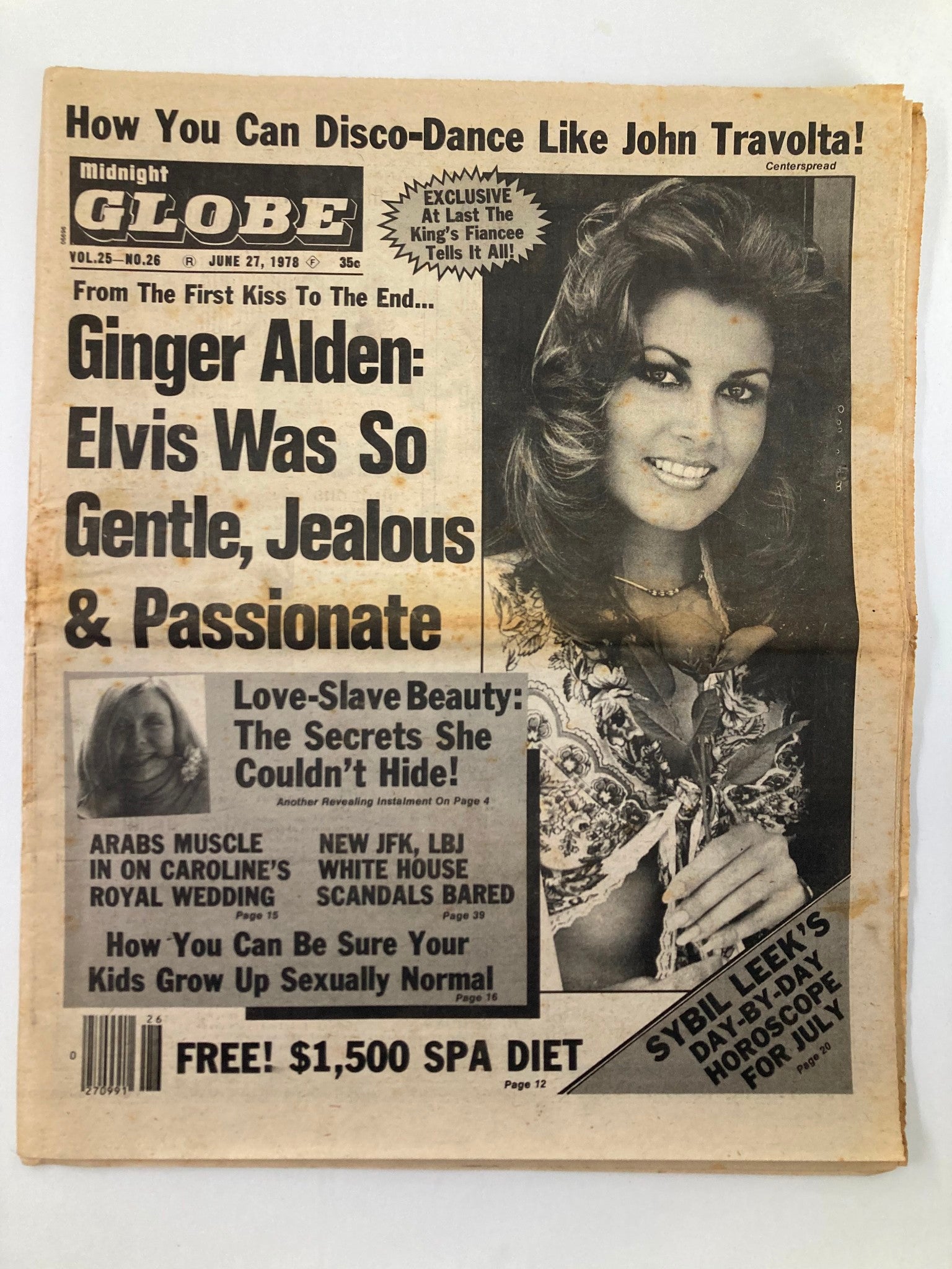 Midnight Globe Tabloid June 27 1978 Vol 25 #26 Ginger Alden & Sybil Leek