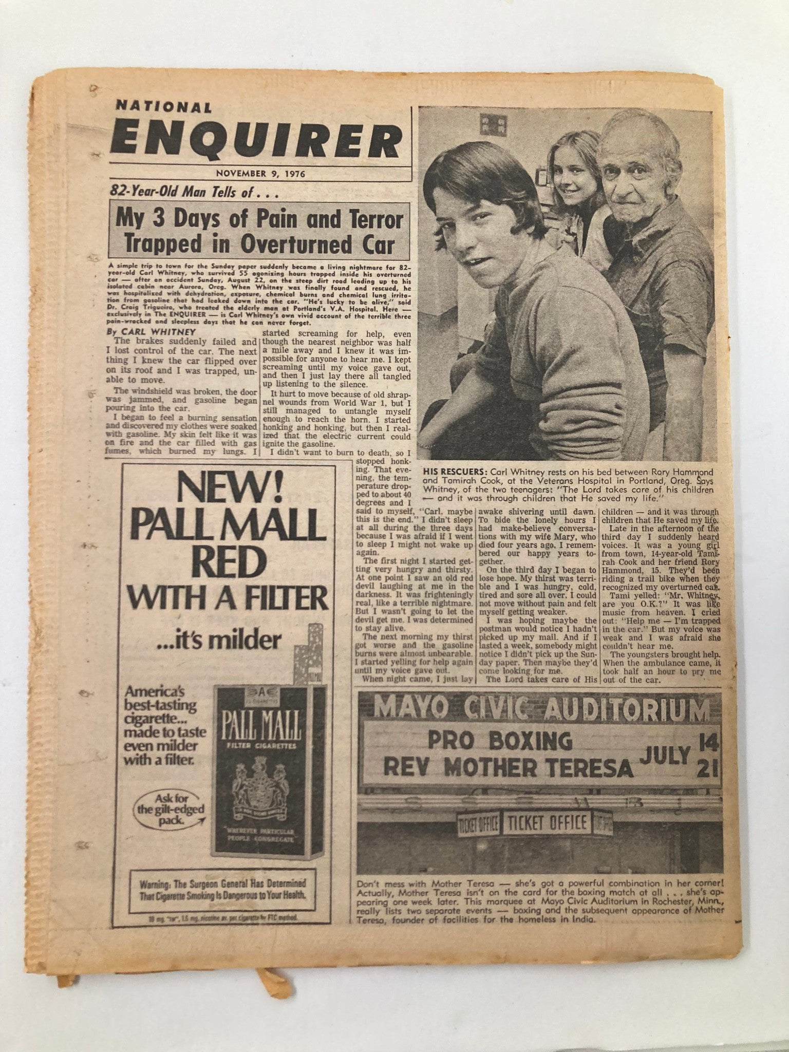 National Enquirer Tabloid November 9 1976 Cindy Williams and David Lander