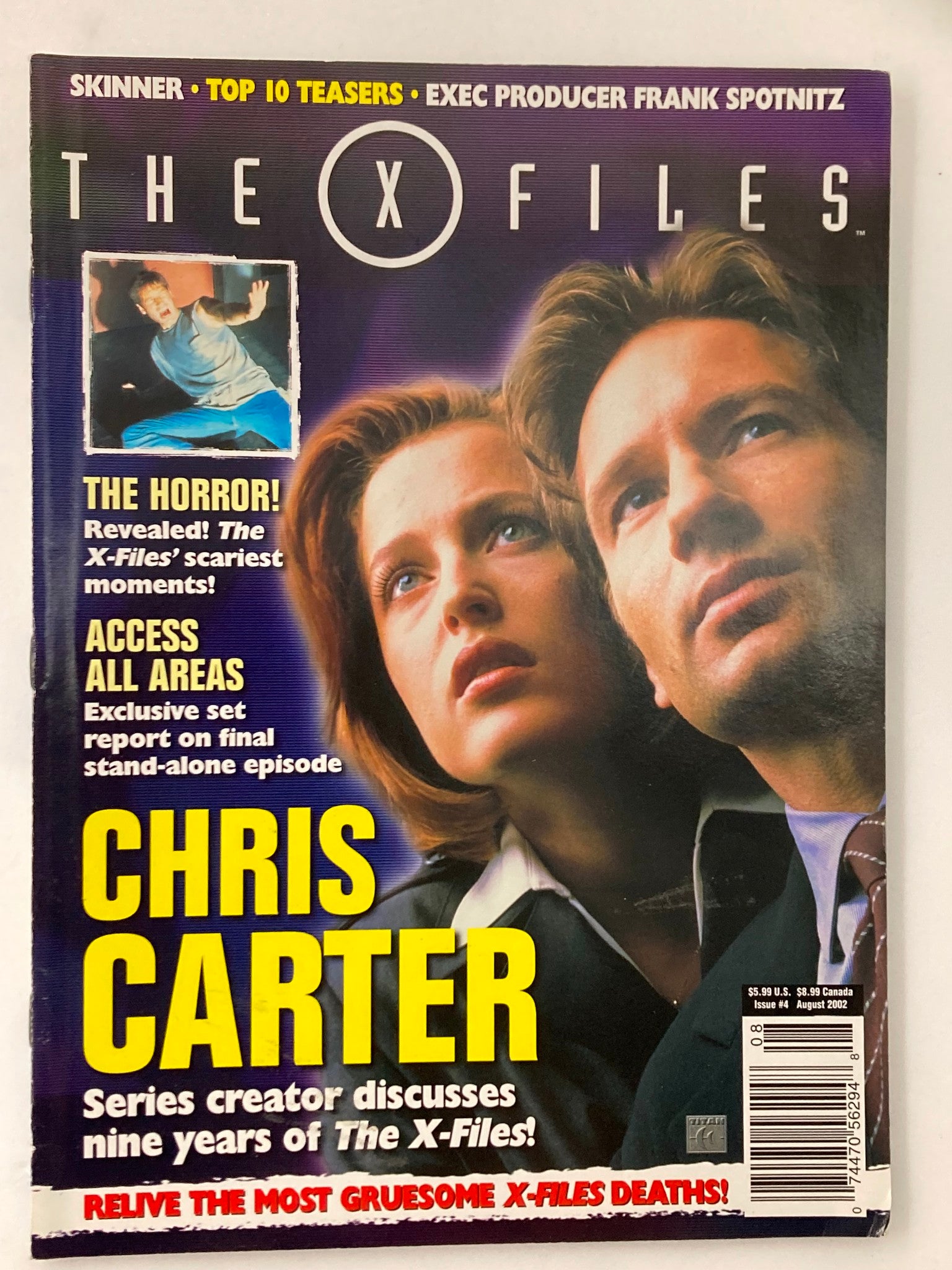 The X-Files Magazine August 2002 David Duchovny and Gillian Anderson No Label