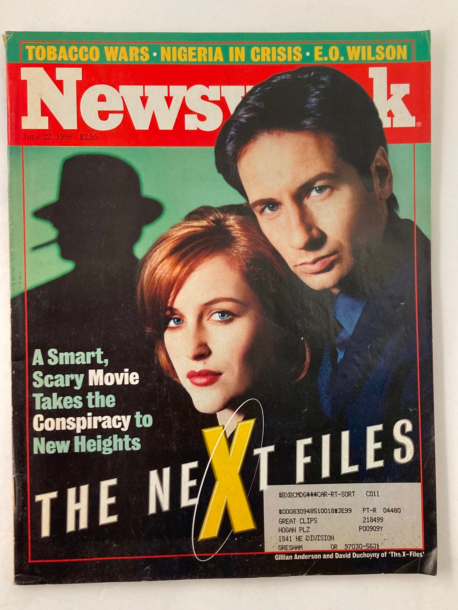 Newsweek Magazine June 22 1998 David Duchovny & Gillian Anderson No Label