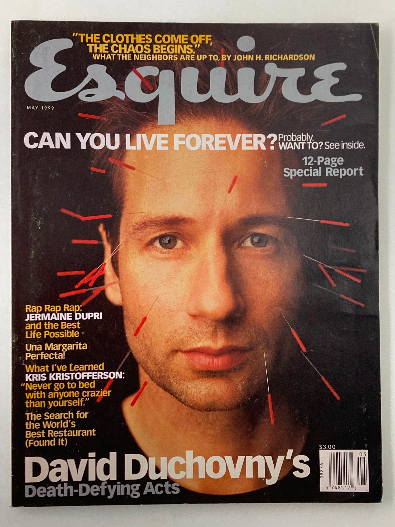 Esquire Magazine May 1999 David Duchovny's Death-Defying Acts No Label