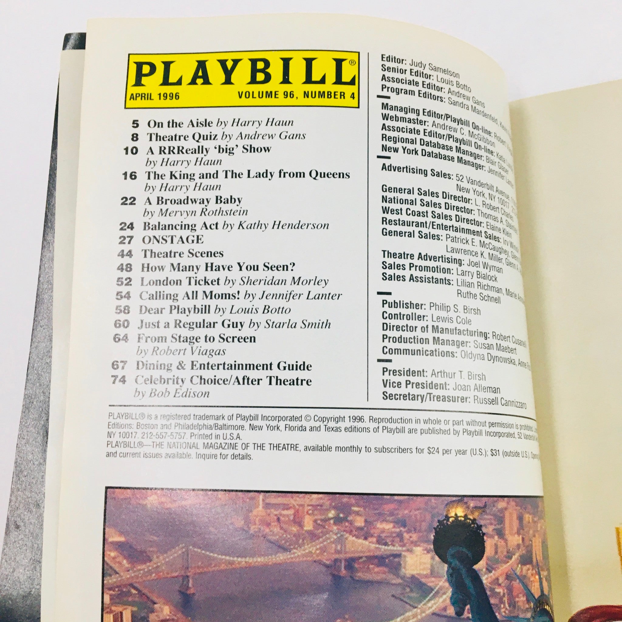 1996 Playbill Zombie Prom by Philip McKinley at Variety Arts Theatre