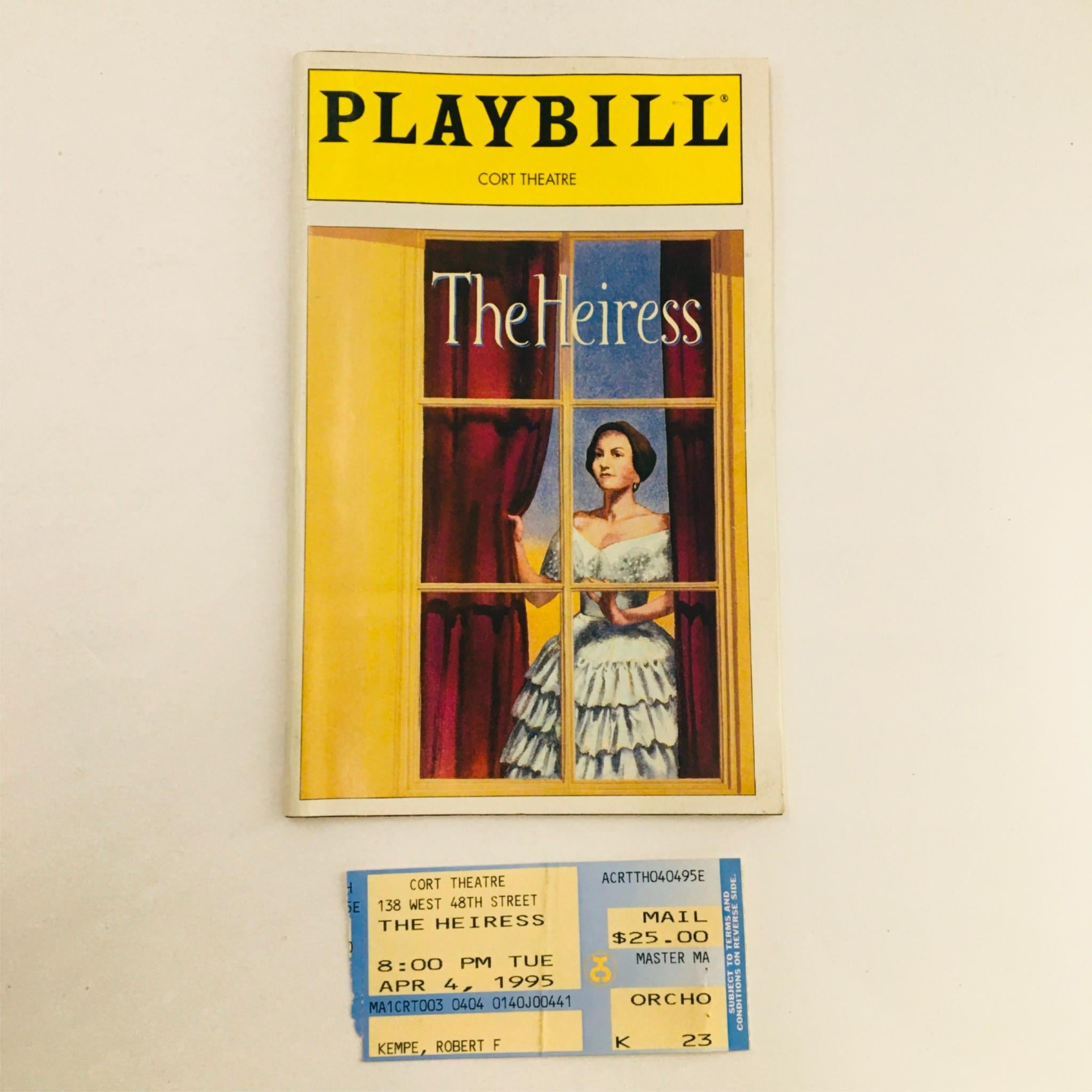 1995 Playbill The Heiress by Ruth and Augustus Goetz at Cort Theatre