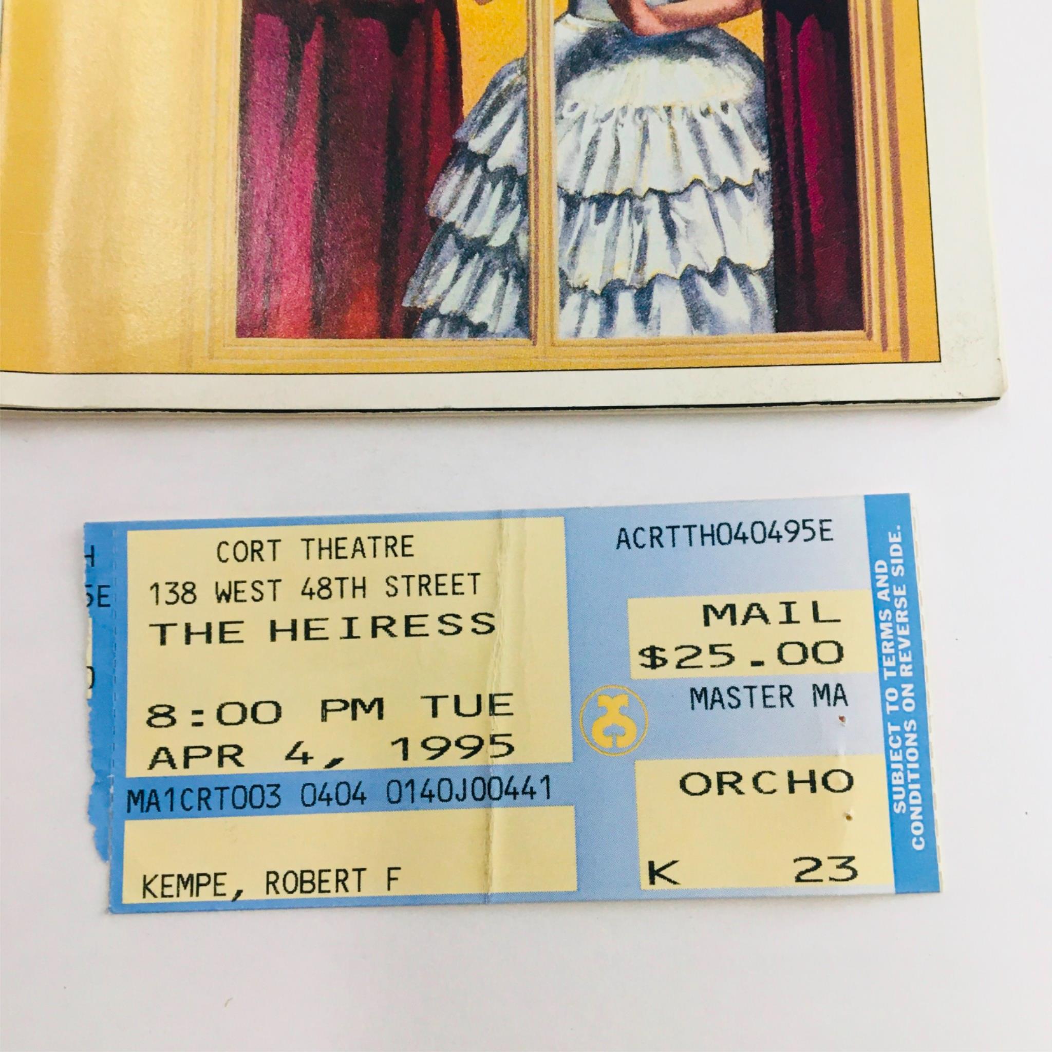 1995 Playbill The Heiress by Ruth and Augustus Goetz at Cort Theatre