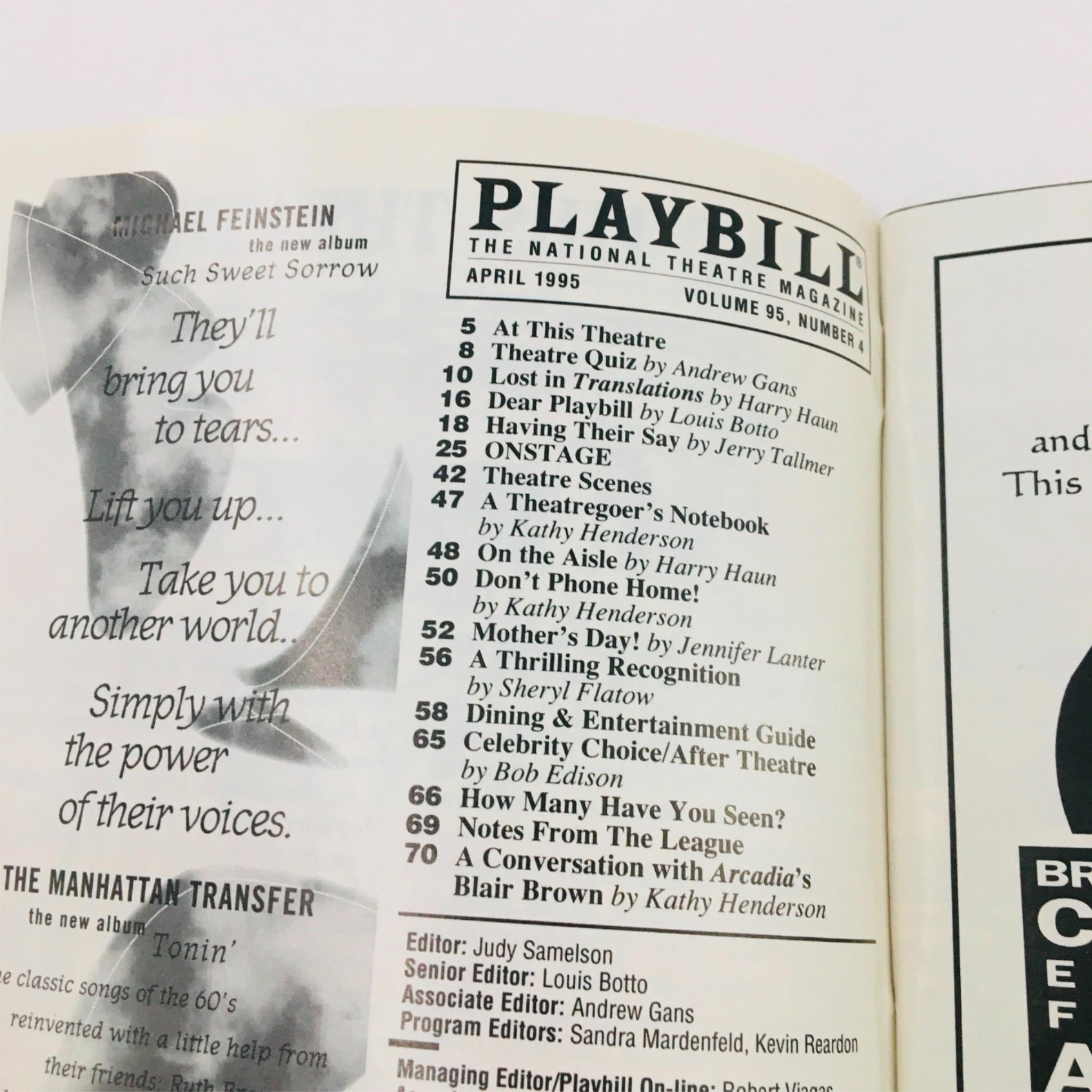 1995 Playbill The Heiress by Ruth and Augustus Goetz at Cort Theatre