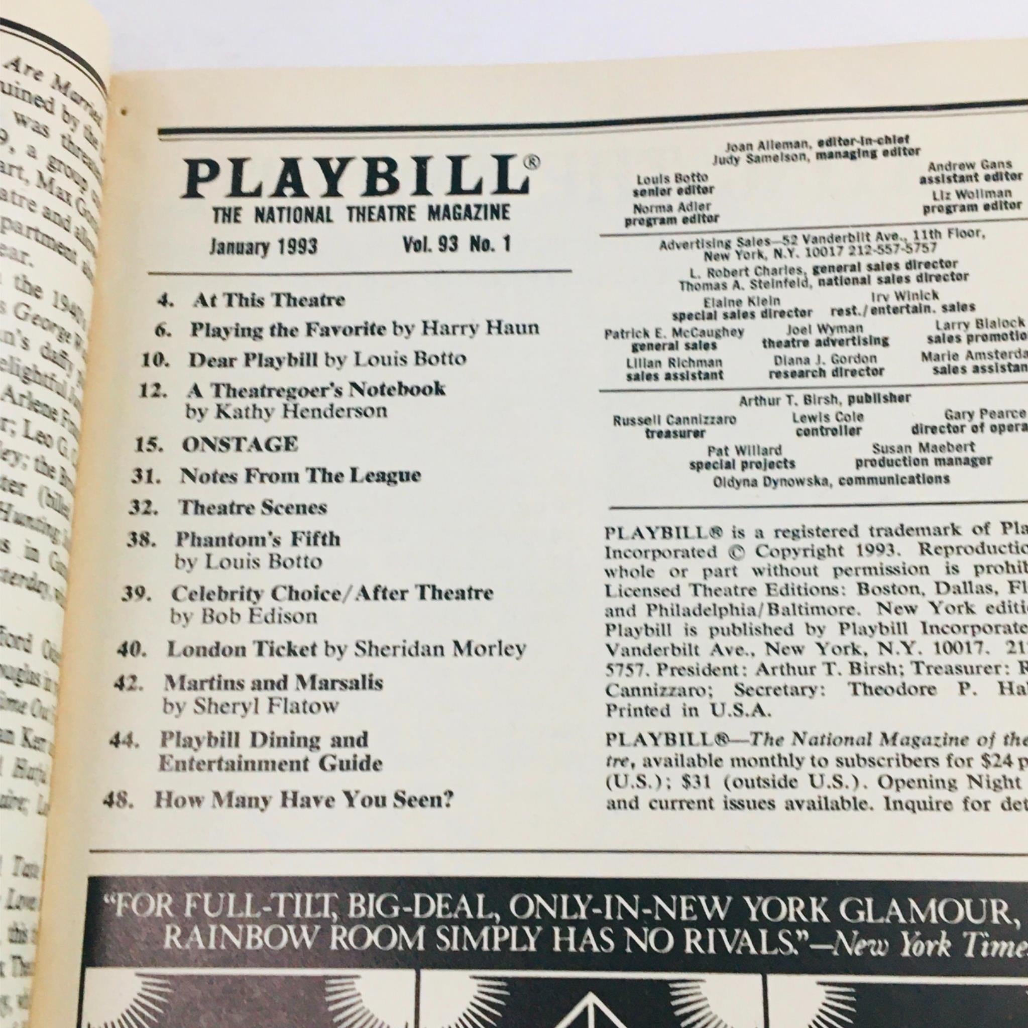 1993 Playbill Saint Joan by Bernard Shaw, Michael Langham at Lyceum Theatre