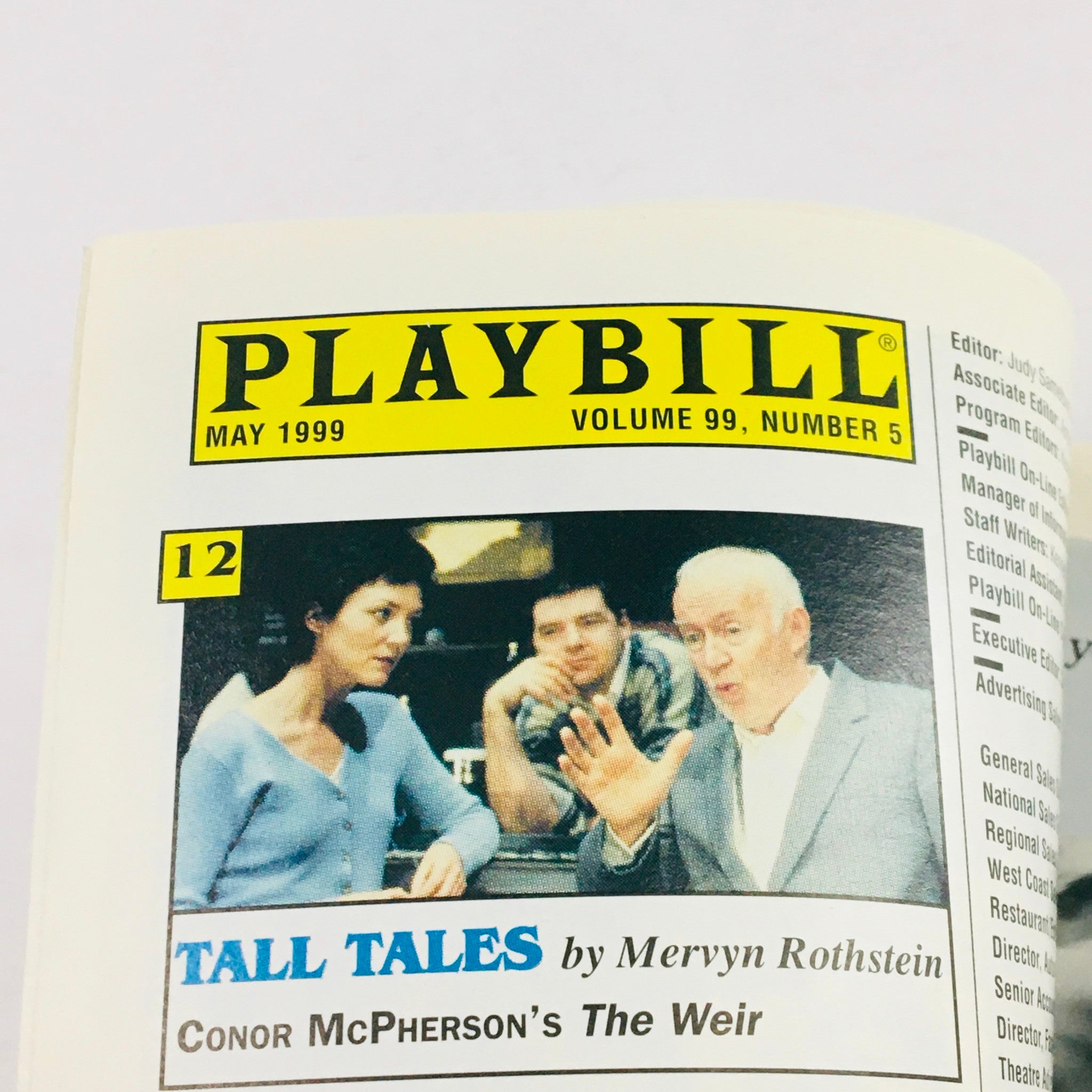 1999 Playbill Not About Nightingales by Tennessee Williams, Circle In The Square