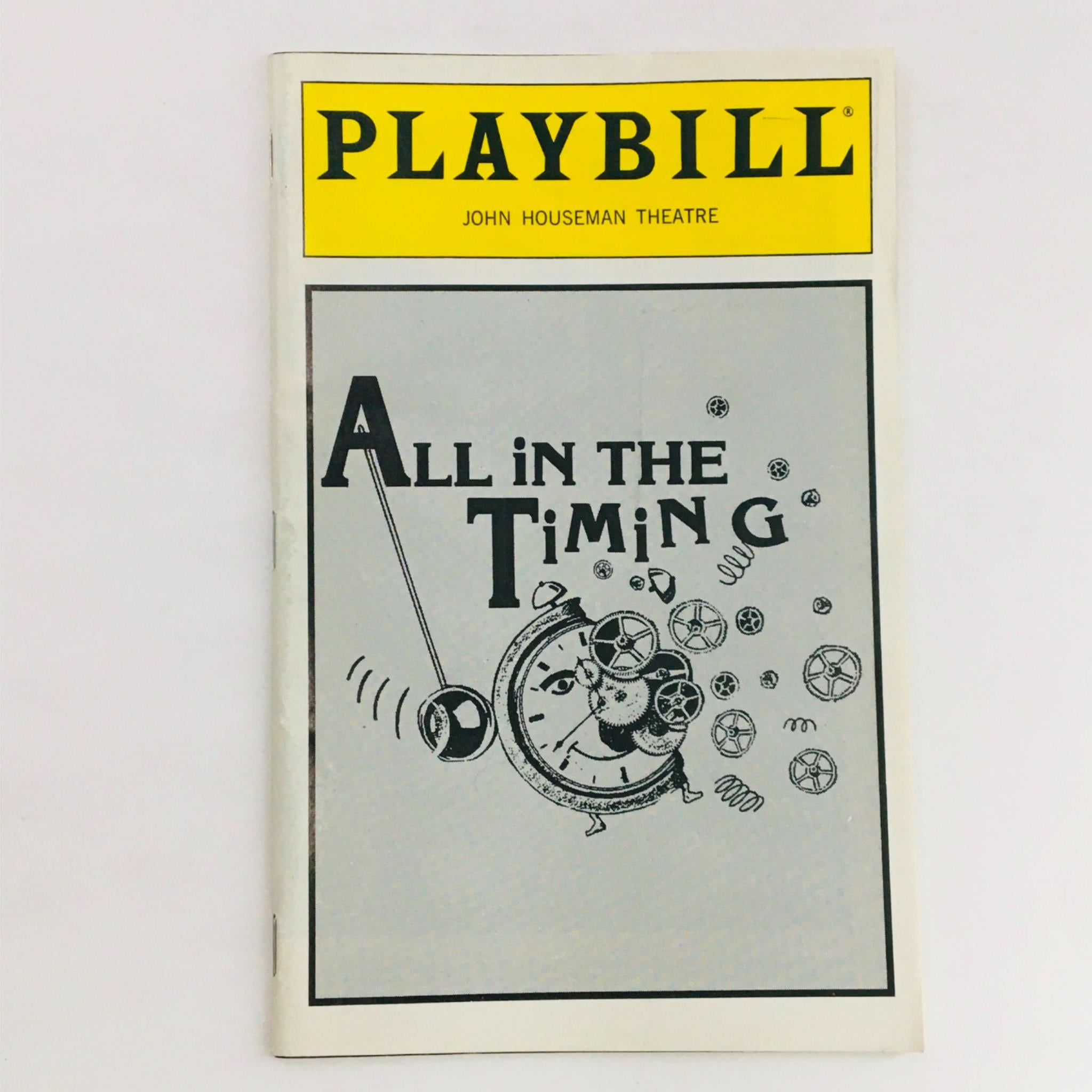 1994 Playbill All In The Timing by David Ives at John Houseman Theatre