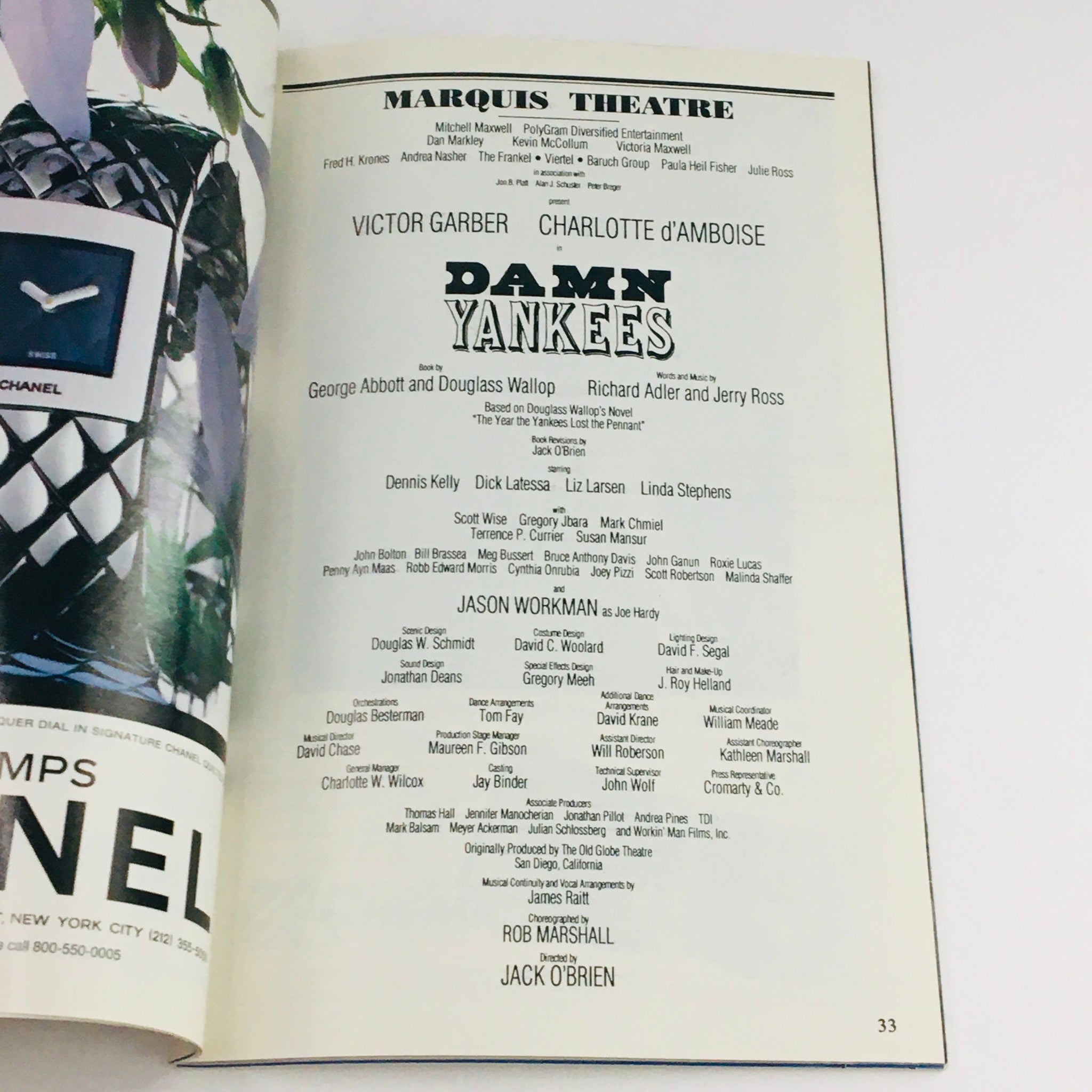 1994 Playbill Damn Yankees by Jack O'Brien at Marquis Theatre