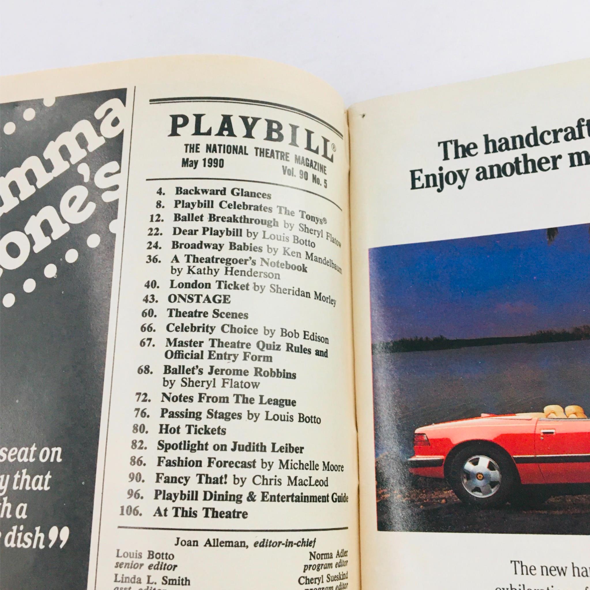 1990 Playbill Gypsy by Arthur Laurents at St. James Theatre