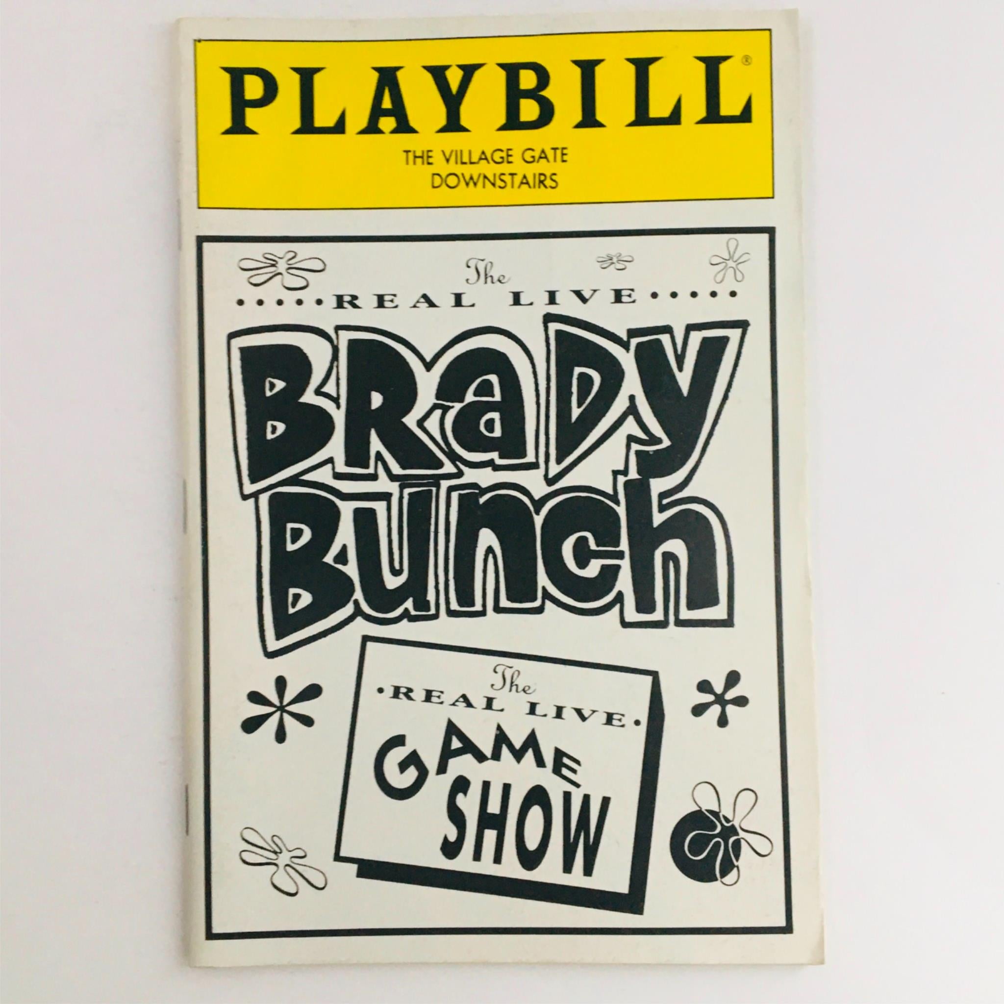 1991 Playbill Real Live TV Night Brady Bunch by Ron Delsener at The Village Gate