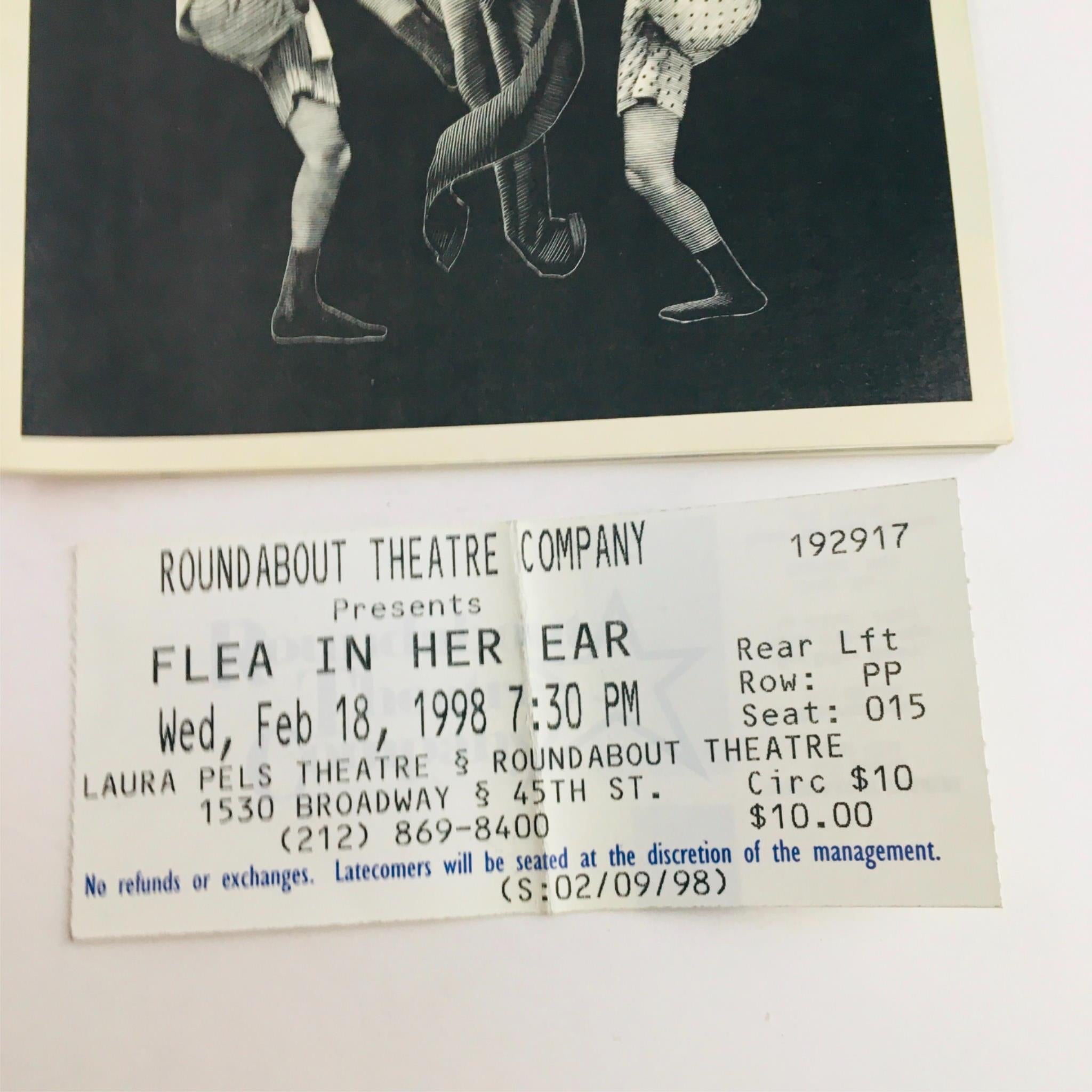 1998 Playbill A Flea In Her Ear, Bill Irwin Criterion Center Laura Pels Theatre