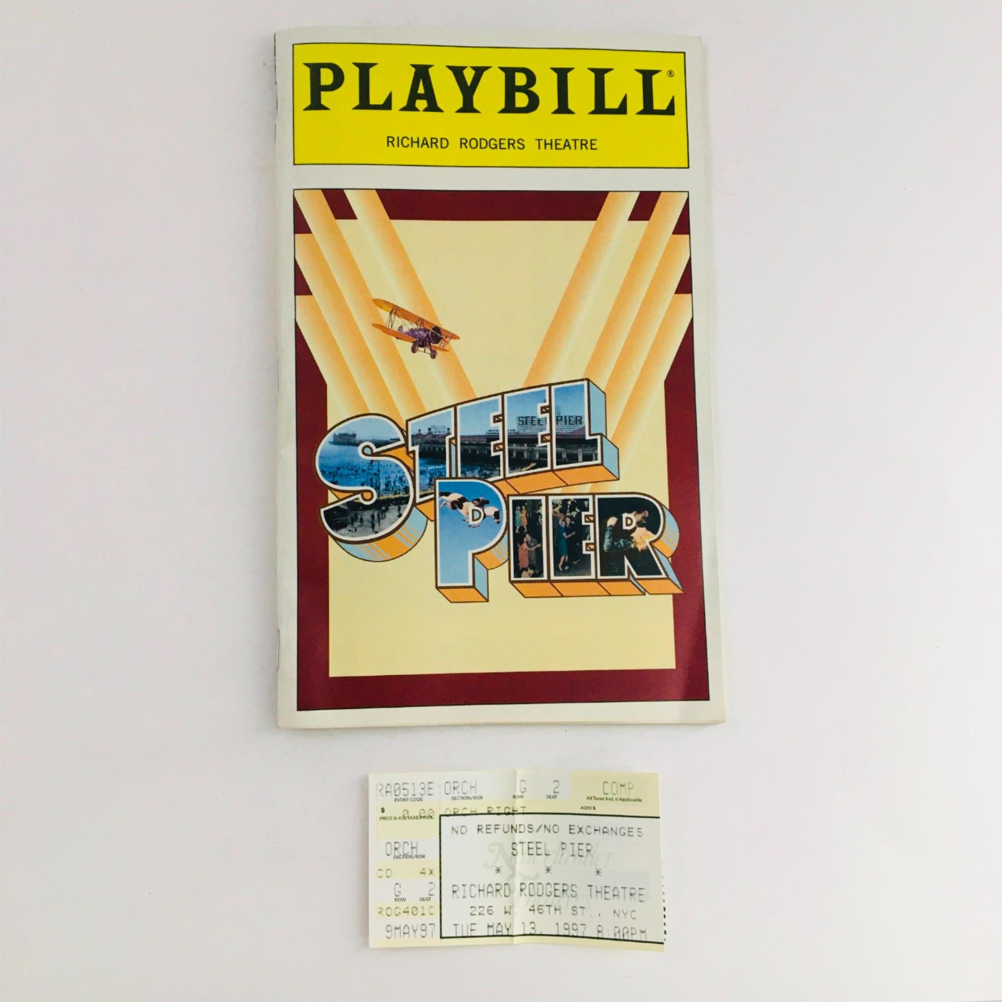 1997 Playbill Steel Pier by Scott Ellis at Richard Rogers Theatre