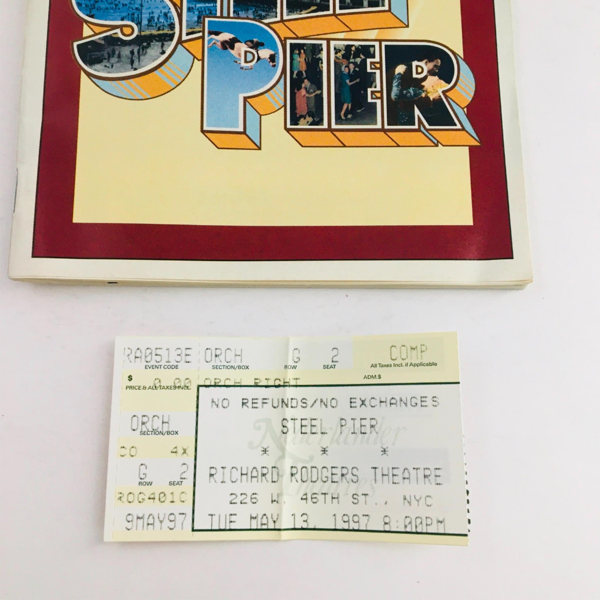 1997 Playbill Steel Pier by Scott Ellis at Richard Rogers Theatre