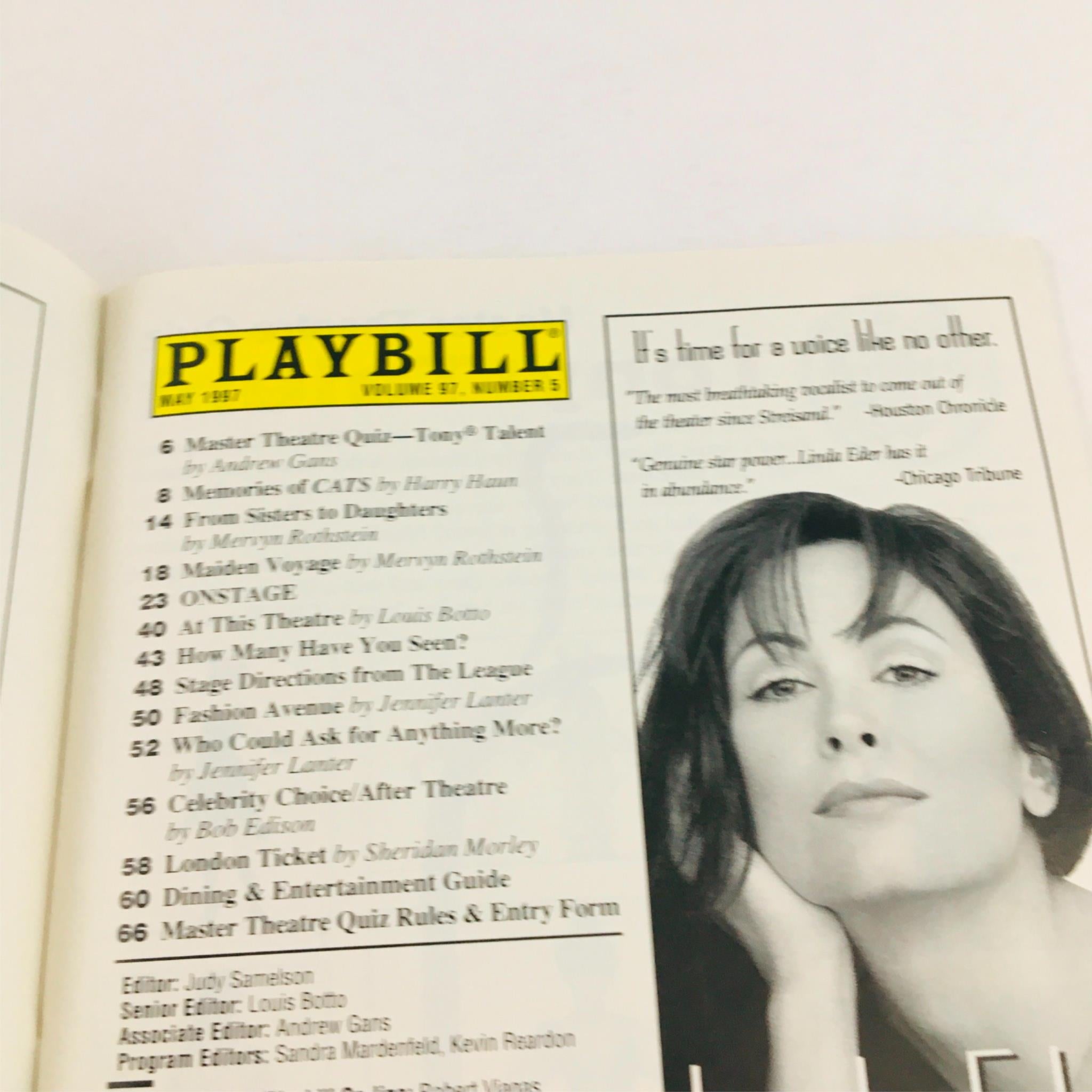 1997 Playbill Steel Pier by Scott Ellis at Richard Rogers Theatre