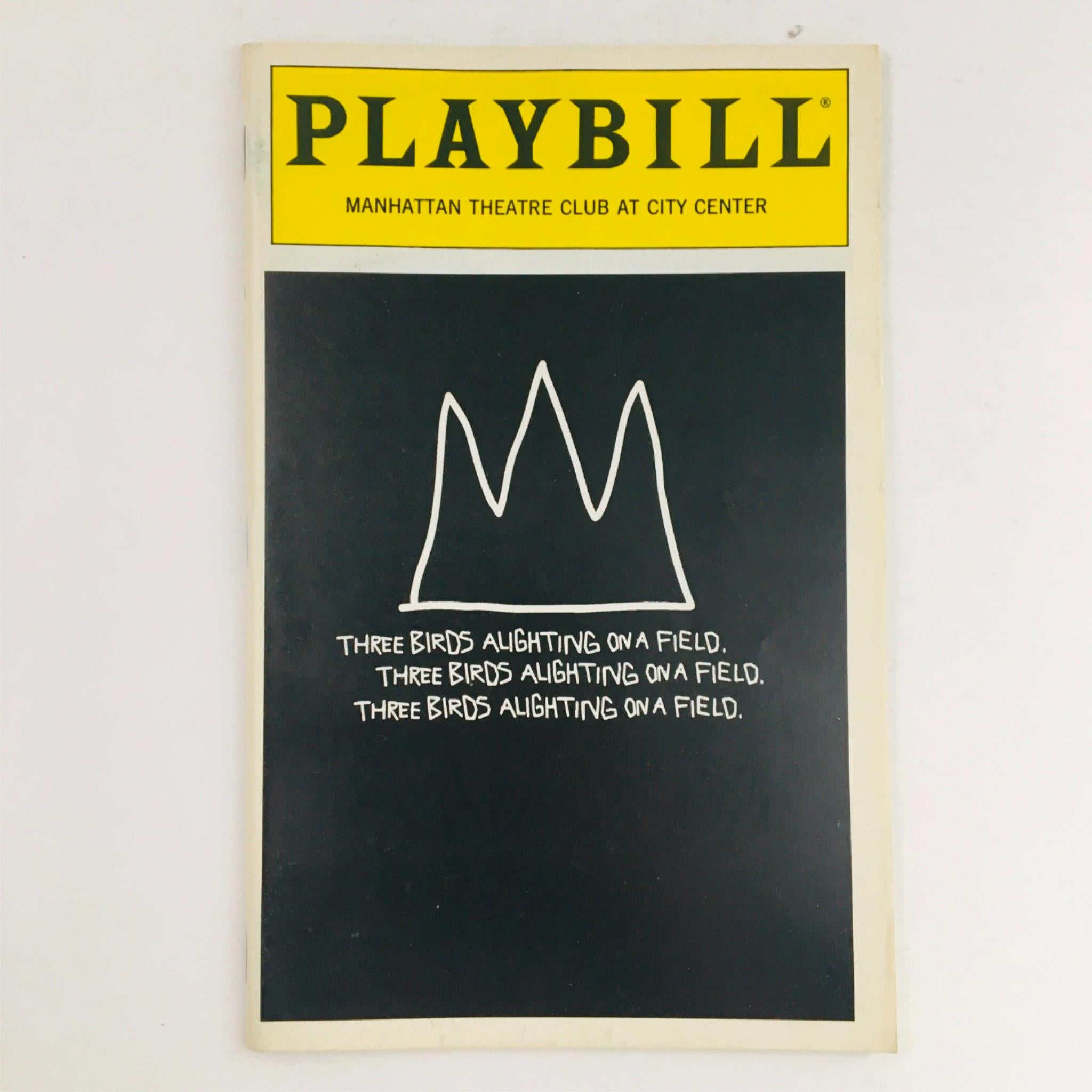 1994 Playbill Three Birds Alighting On A Field by Max Stafford-Clark