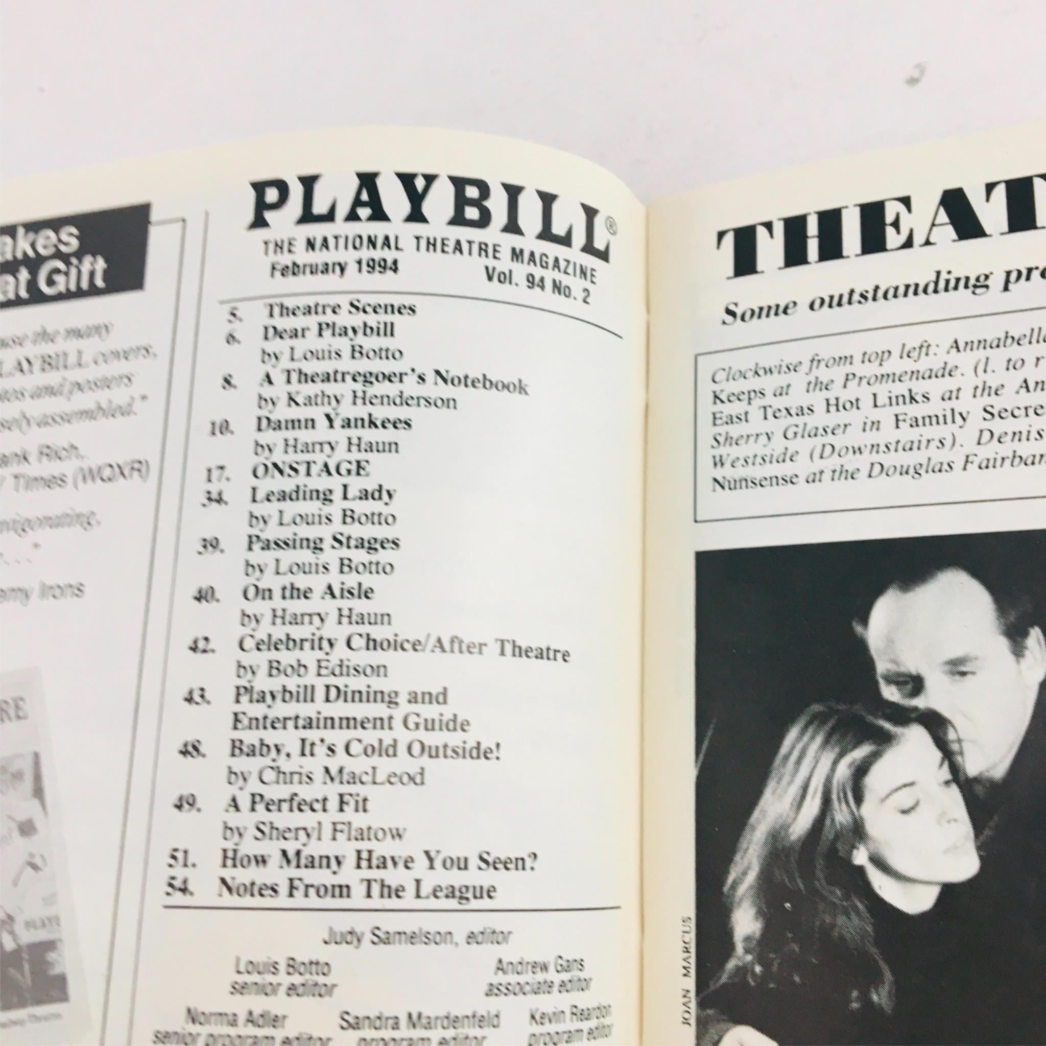 1994 Playbill Three Birds Alighting On A Field by Max Stafford-Clark