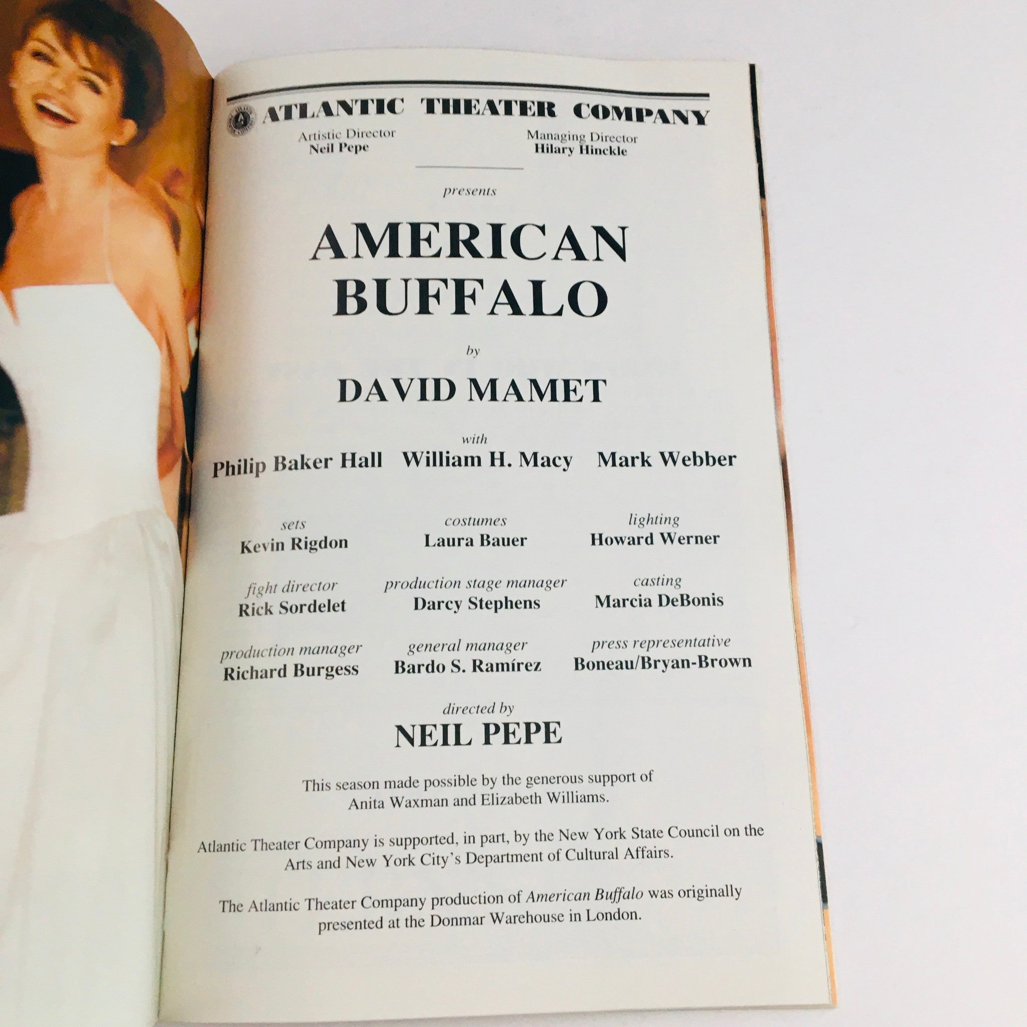 2000 Playbill American Buffalo by David Mamet at Atlantic Theatre Company