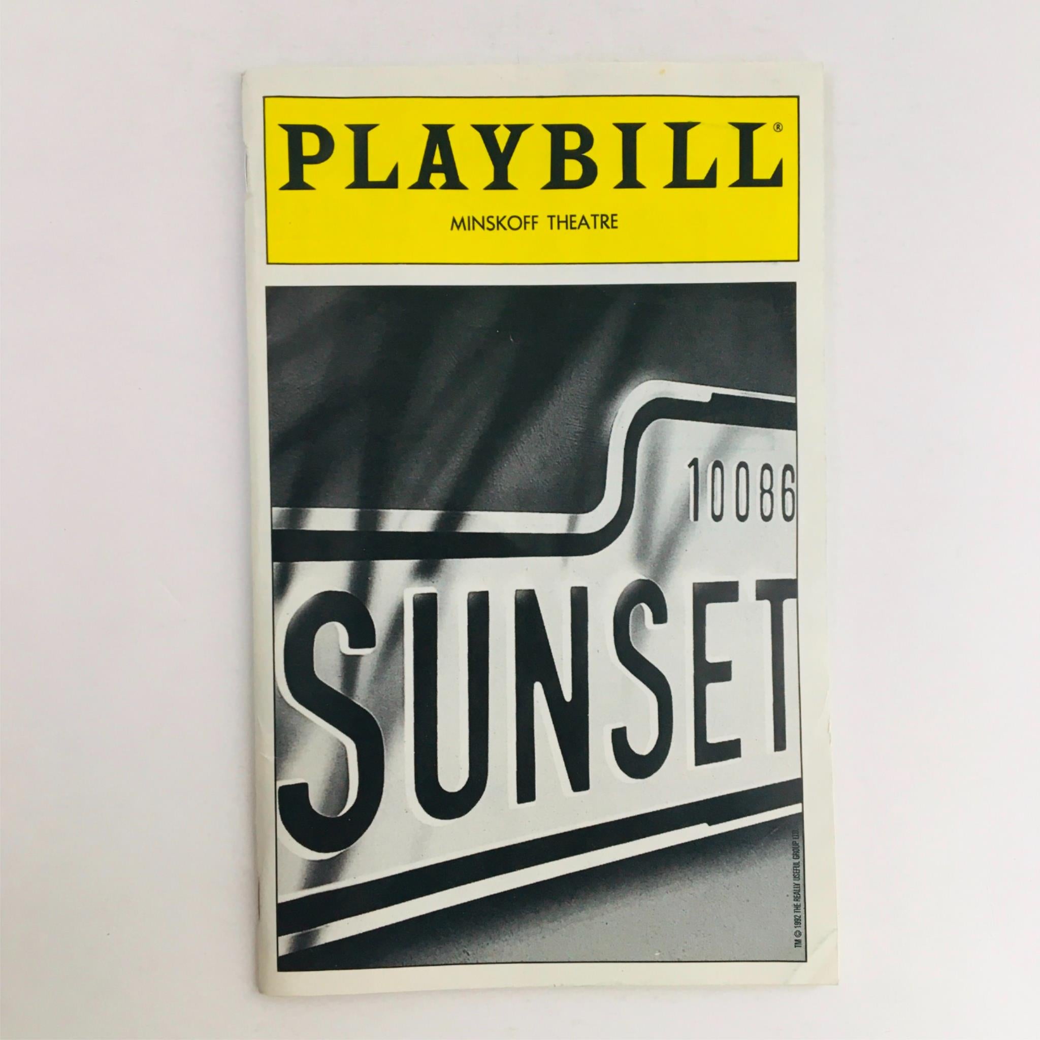 1996 Playbill Sunset Blvd. by James Nederlander at Minskoff Theatre