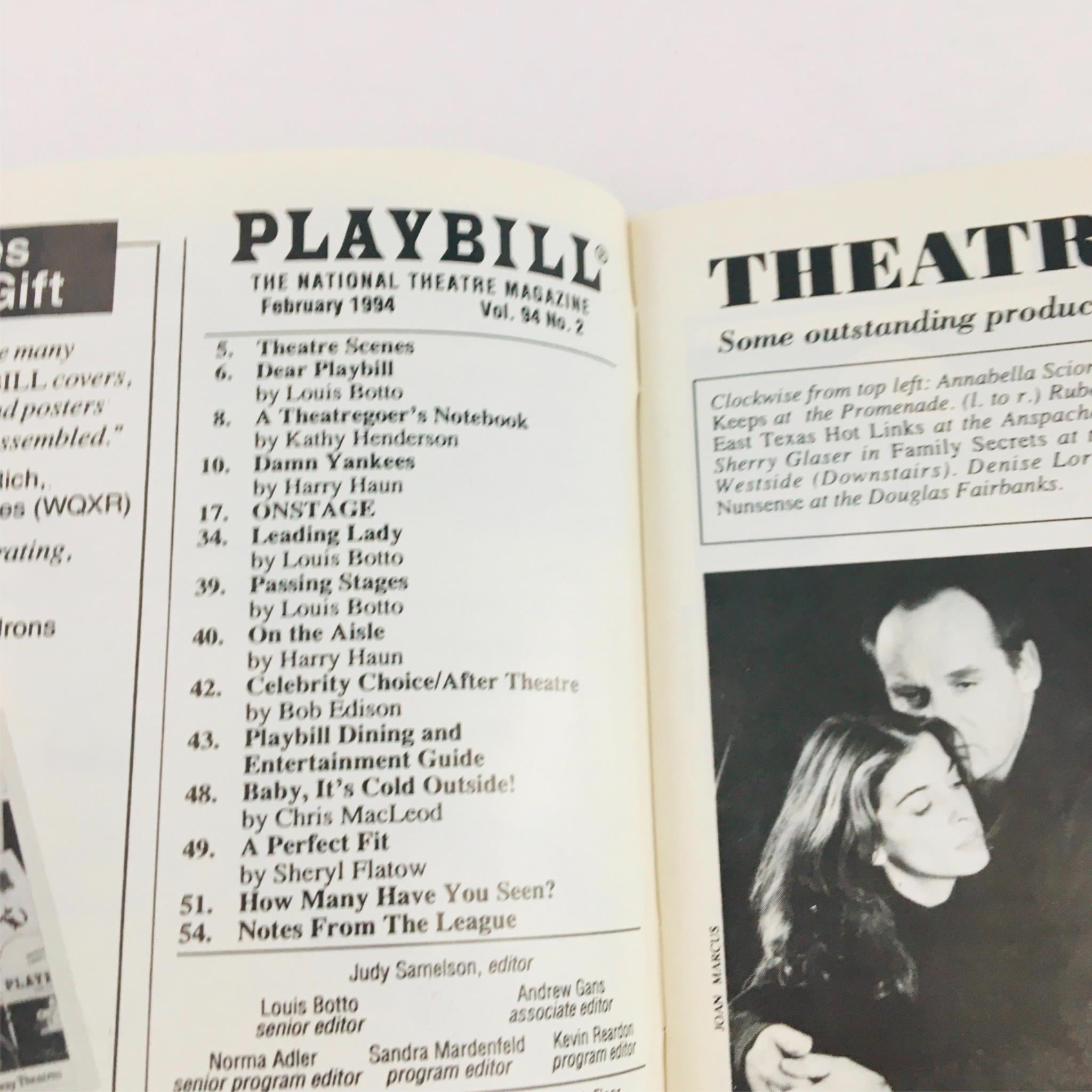 1994 Playbill Smiling Through by Patricia Birch, Ivan Menchell at Theatre 4