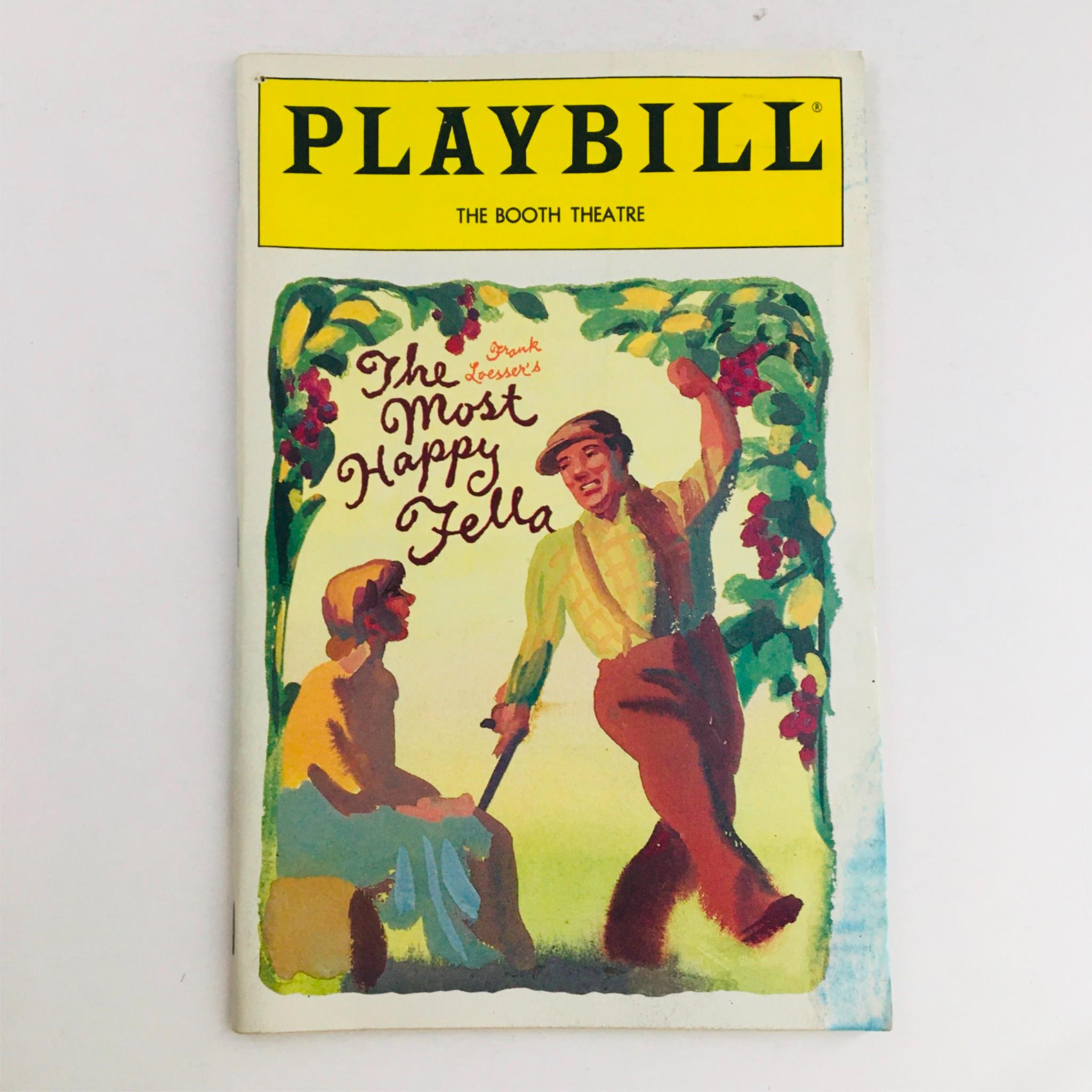 1992 Playbill The Most Happy Fella by Gerald Gutierrez at The Booth Theatre