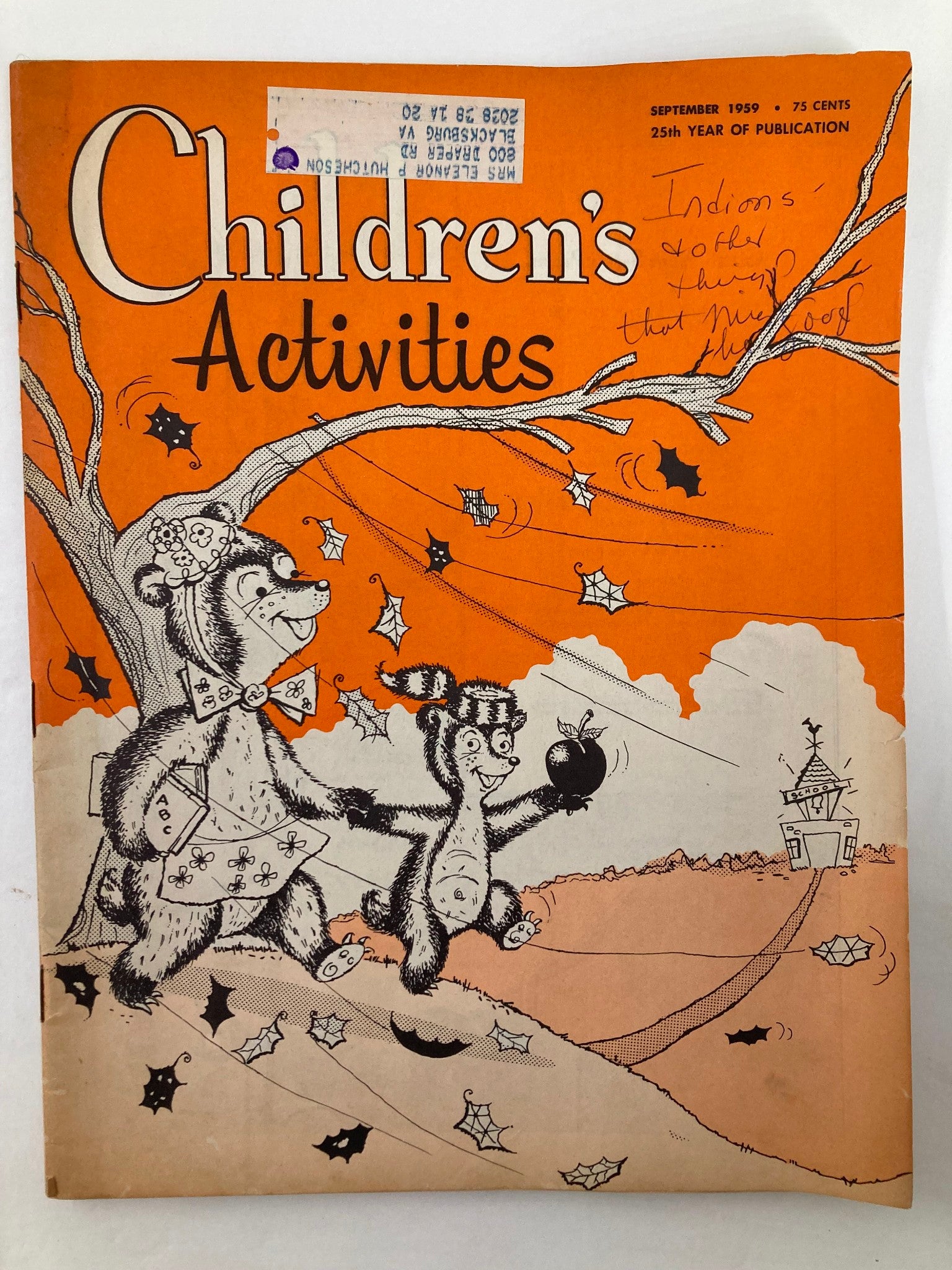 VTG Children's Activities Magazine September 1959 Summer Into Autumn