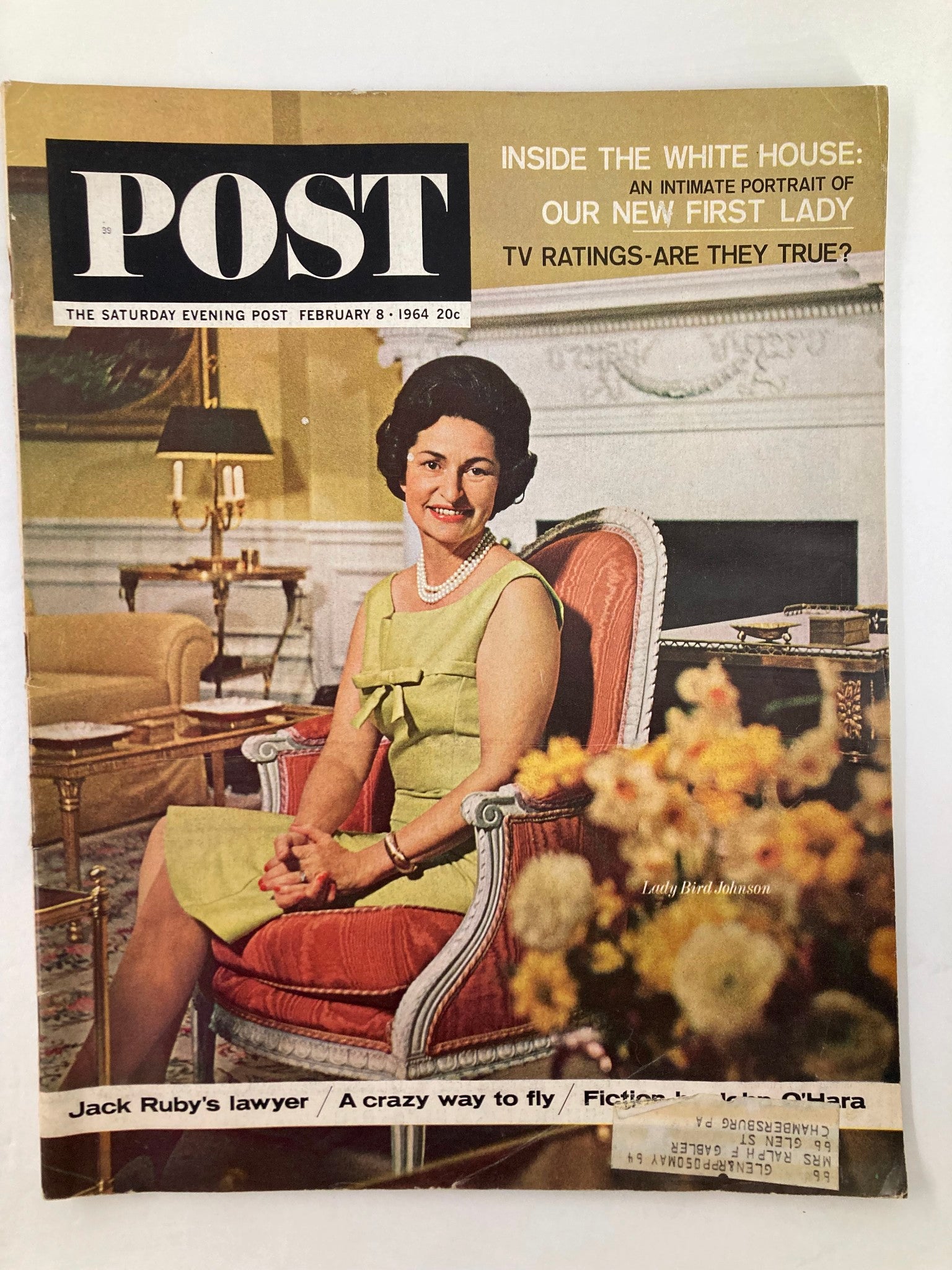 The Saturday Evening Post February 8 1964 Lady Bird Johnson Inside White House