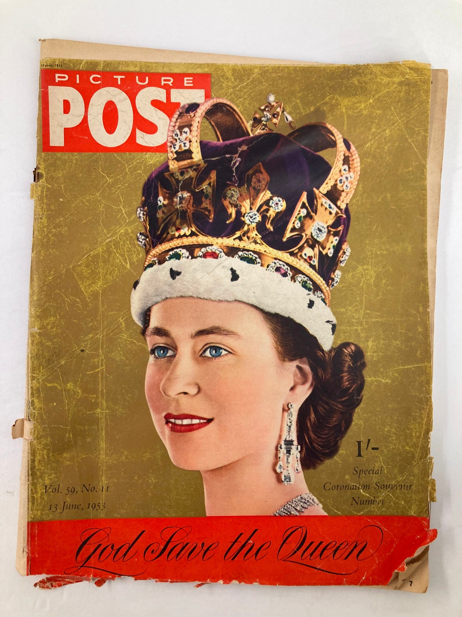 VTG Picture Post Magazine June 13 1953 Vol 59 #11 Queen Elizabeth II No Label