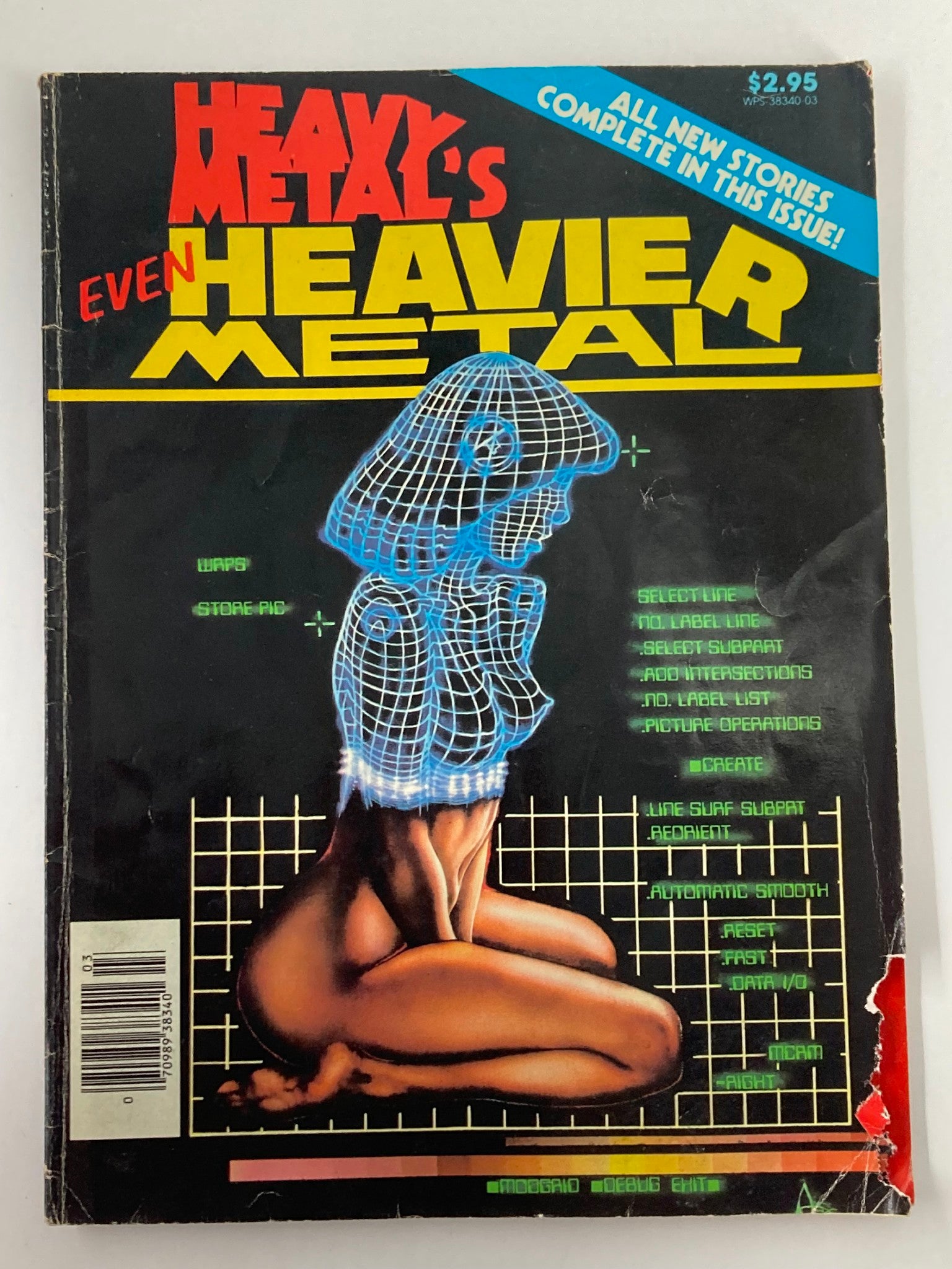 VTG Heavy Metal Magazine 1983 Even Heavier Metal Waps Story Pic No Label