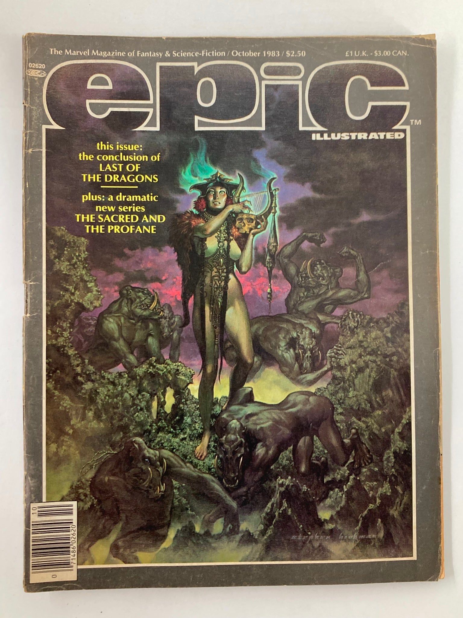 VTG Epic Illustarted Magazine October 1983 Last of the Dragons No Label