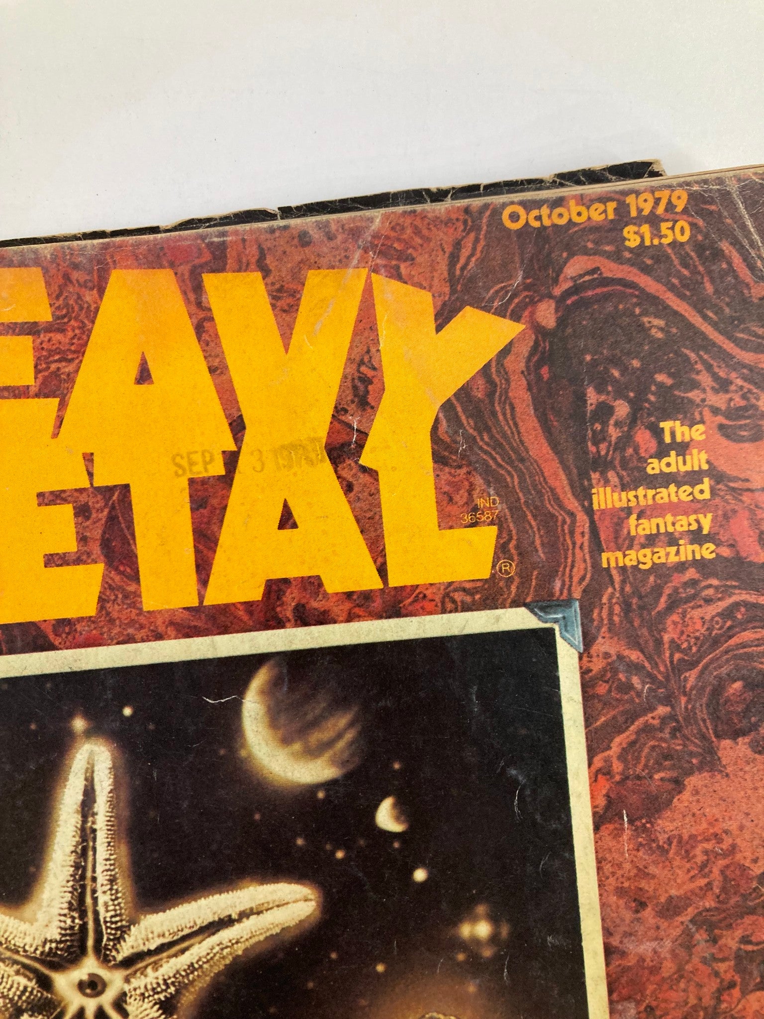 VTG Heavy Metal Magazine October 1979 Mr. Lovecraft by J.K. Potter No Label