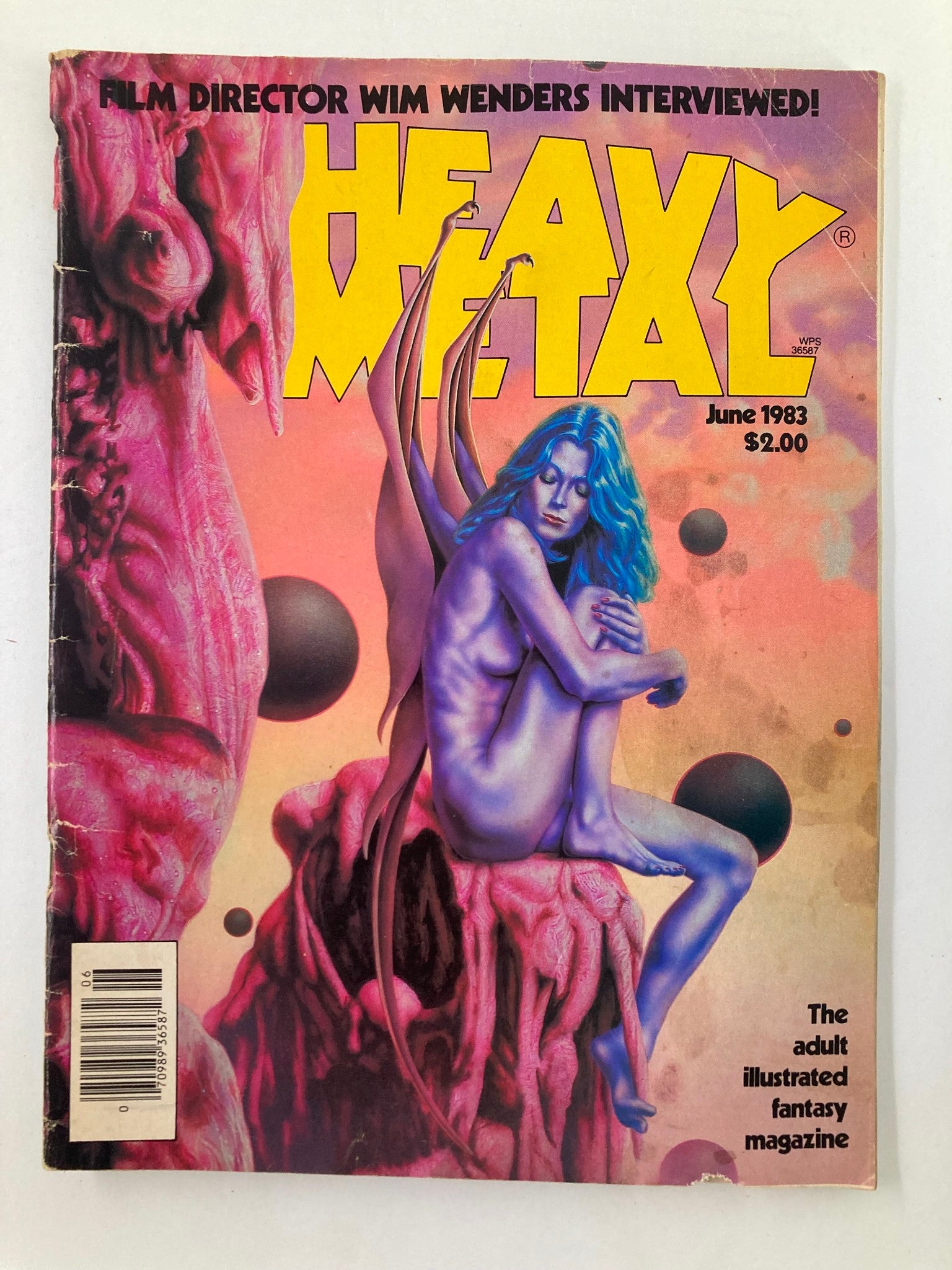 VTG Heavy Metal Magazine June 1983 Vol 7 #3 Front Cover by Barclay Shaw No Label