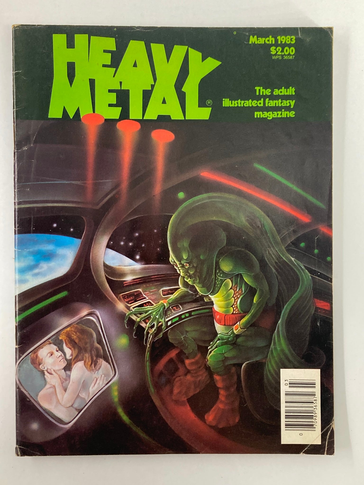 VTG Heavy Metal Magazine March 1983 Vol 6 #12 Cover by Carol Donner No Label