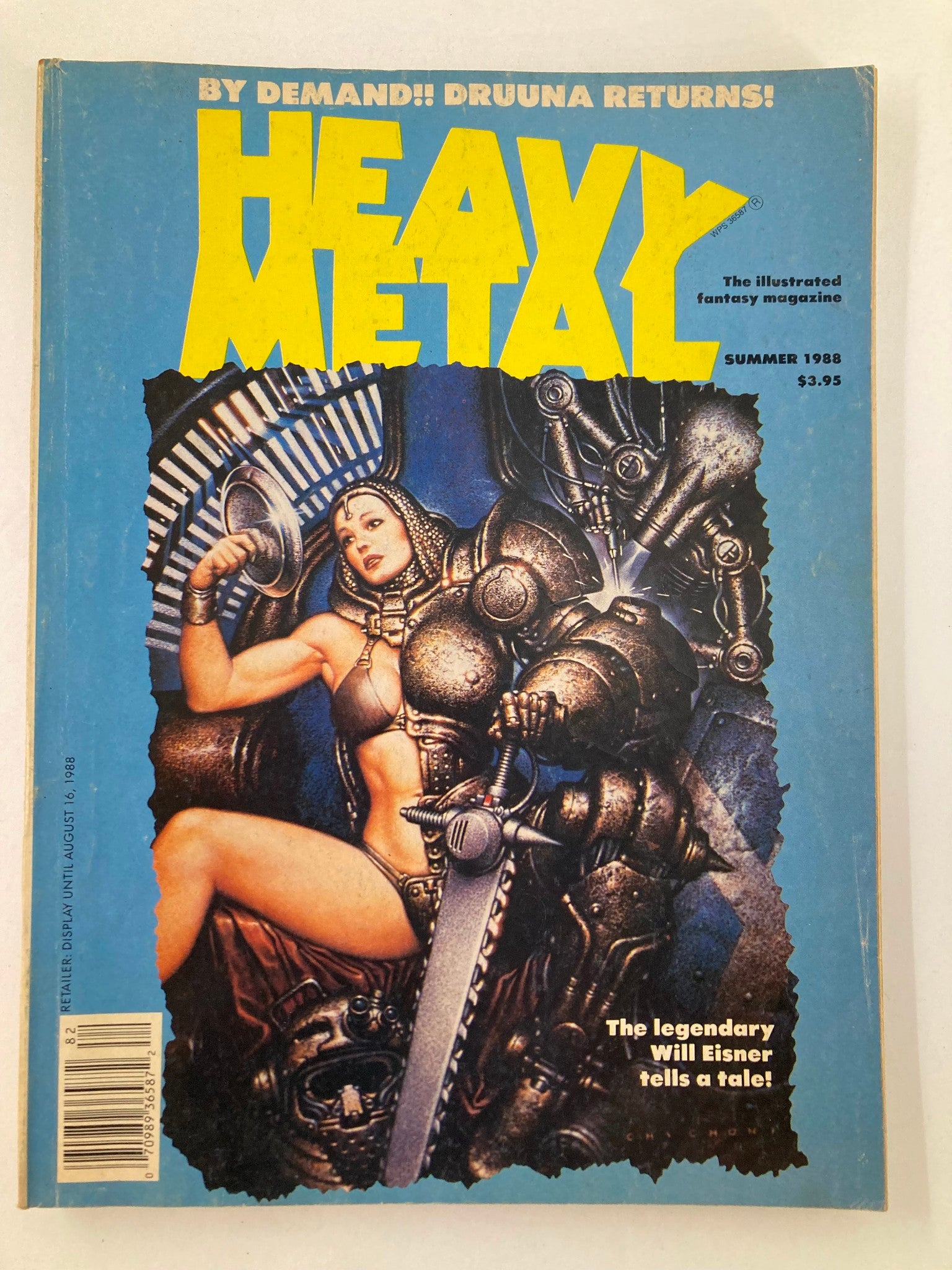 VTG Heavy Metal Magazine Summer 1988 The Legendary Will Eisner No Label