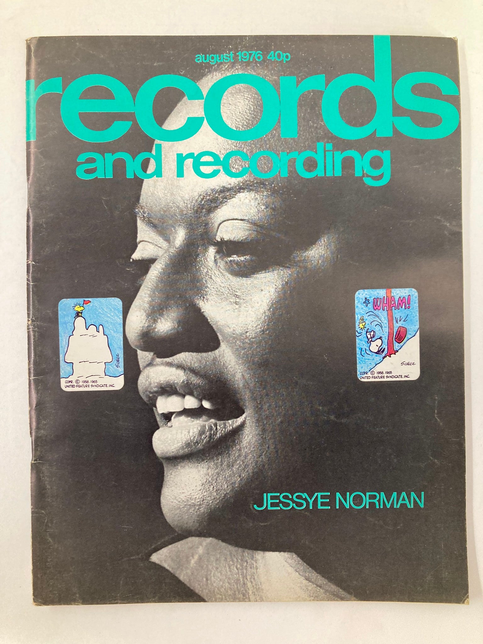 VTG Records & Recording Magazine August 1976 Vol 19 #11 Jessye Norman No Label