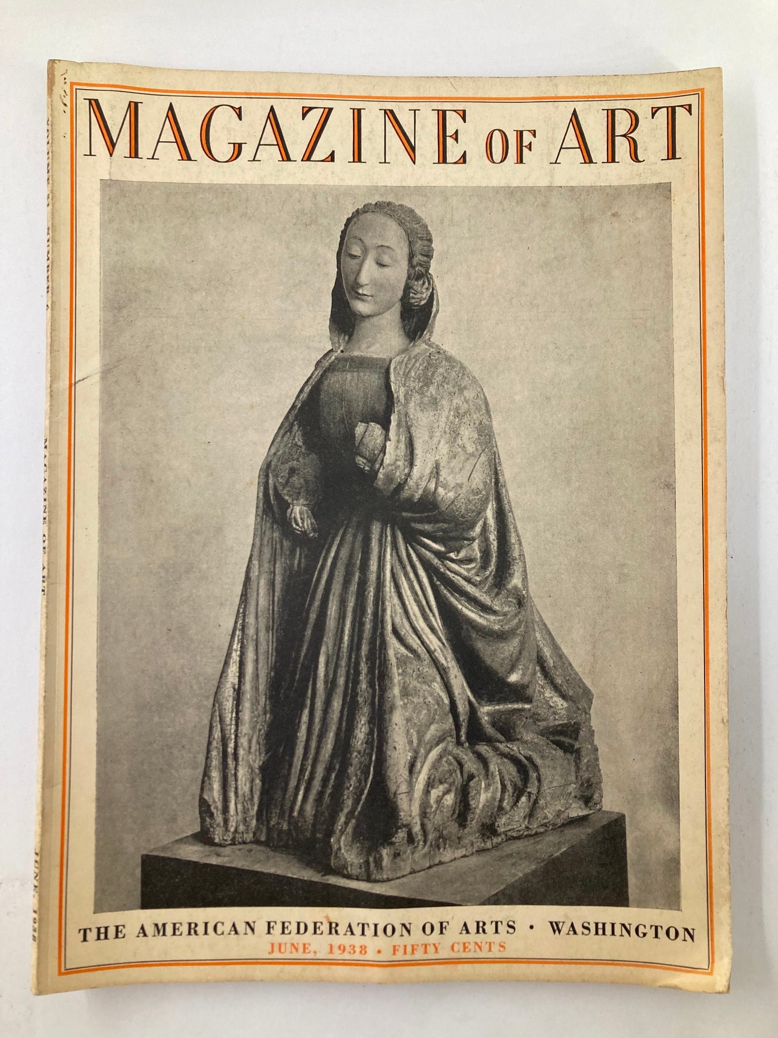 VTG Magazine of Art June 1938 Vol 31 #6 Virgin Kneeling, Italian No Label