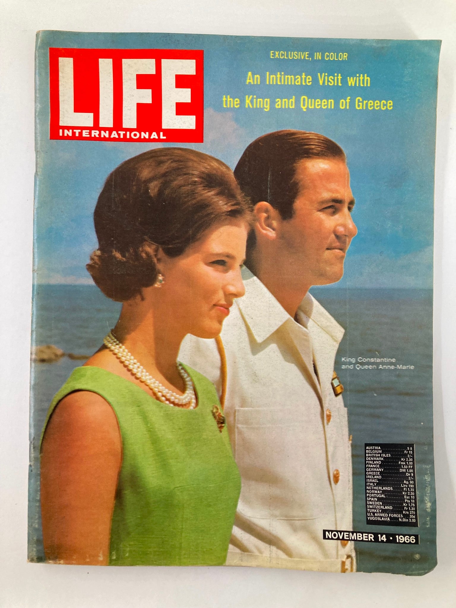 Life International Magazine November 14 1966 Constantine & Anne-Marie No Label