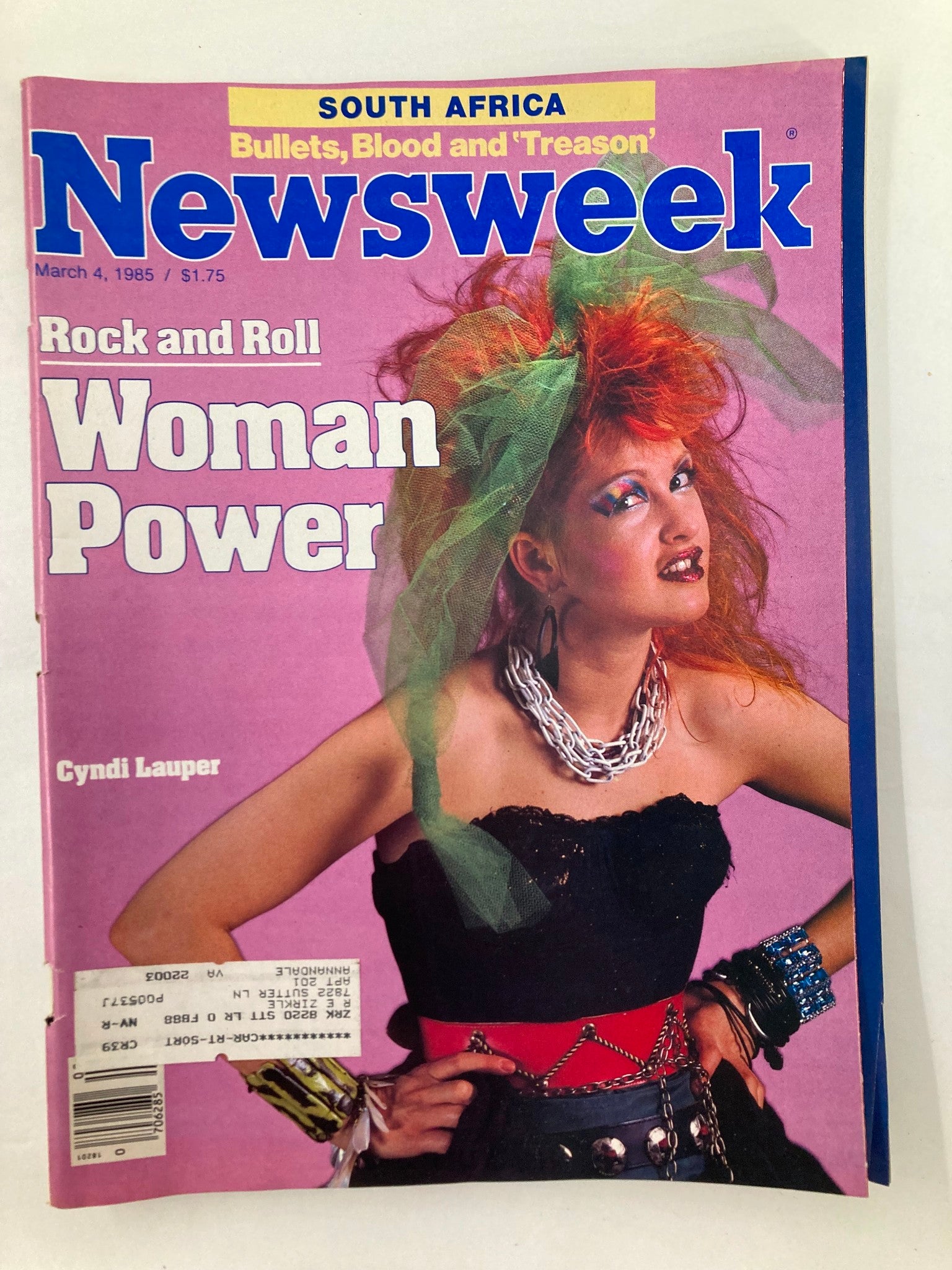 VTG Newsweek Magazine March 4 1985 Cyndi Lauper Rock and Roll Woman Power