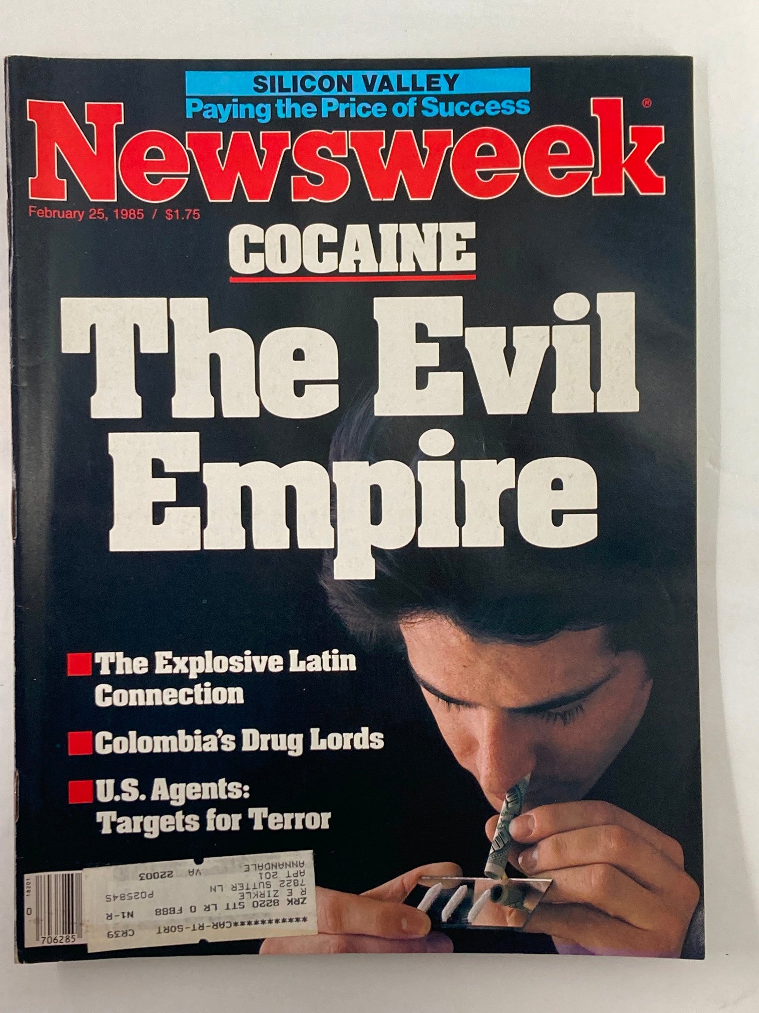 VTG Newsweek Magazine February 25 1985 Cocaine The Evil Empire & Drug Lords