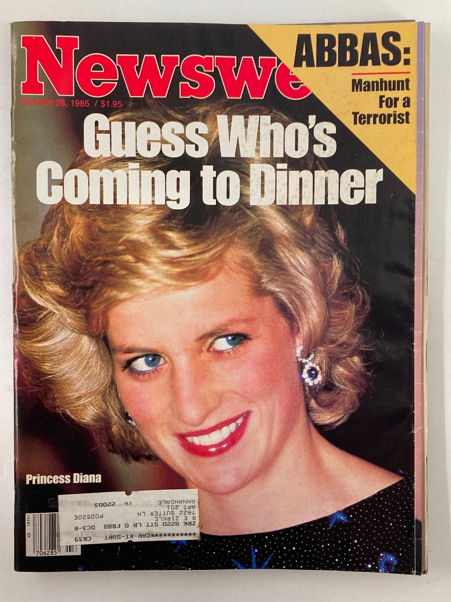 VTG Newsweek Magazine October 28 1985 Princess Diana, Coming To Dinner