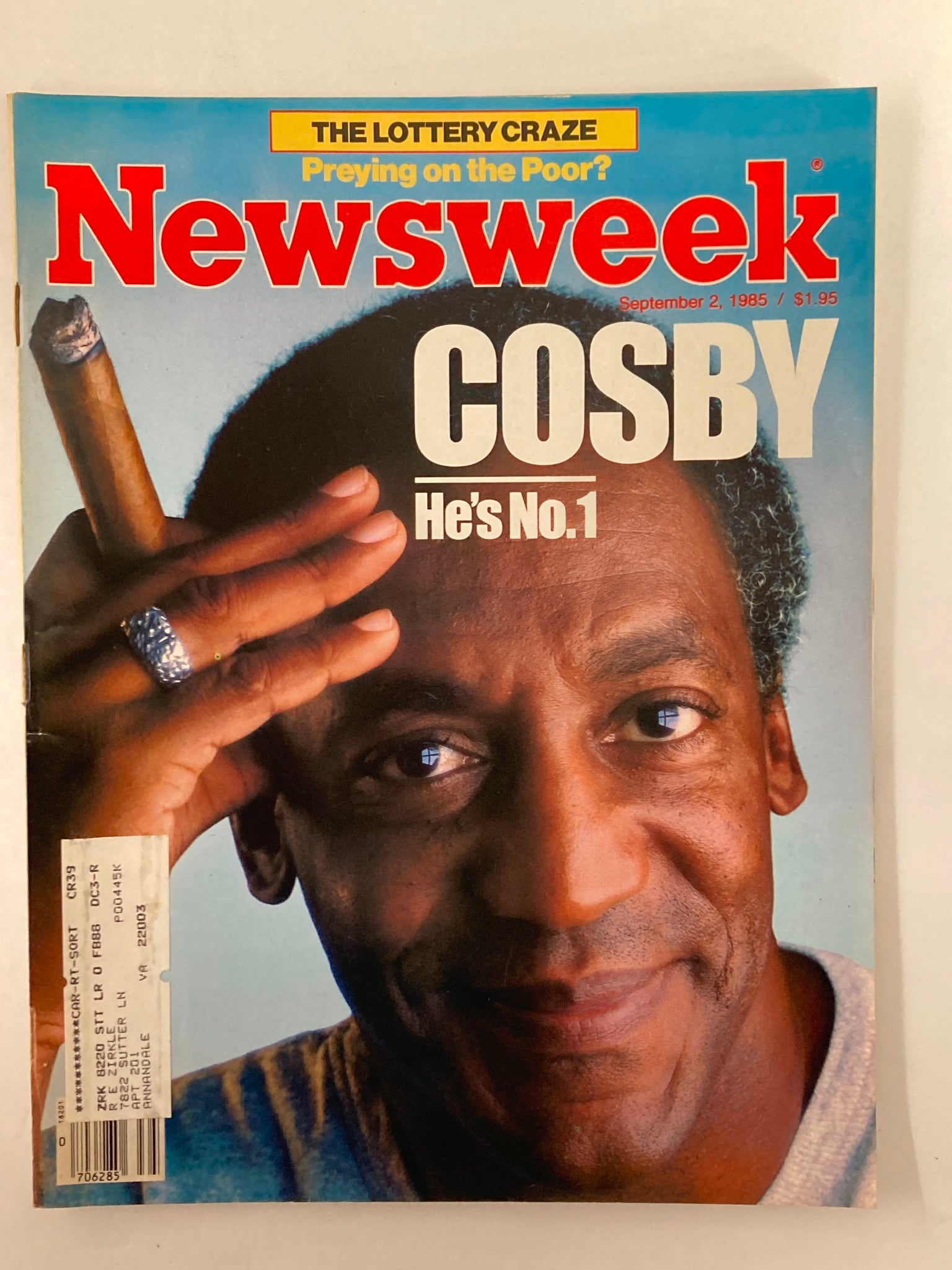 VTG Newsweek Magazine September 2 1985 Bill Cosby He's No. 1 & The Lottery Craze