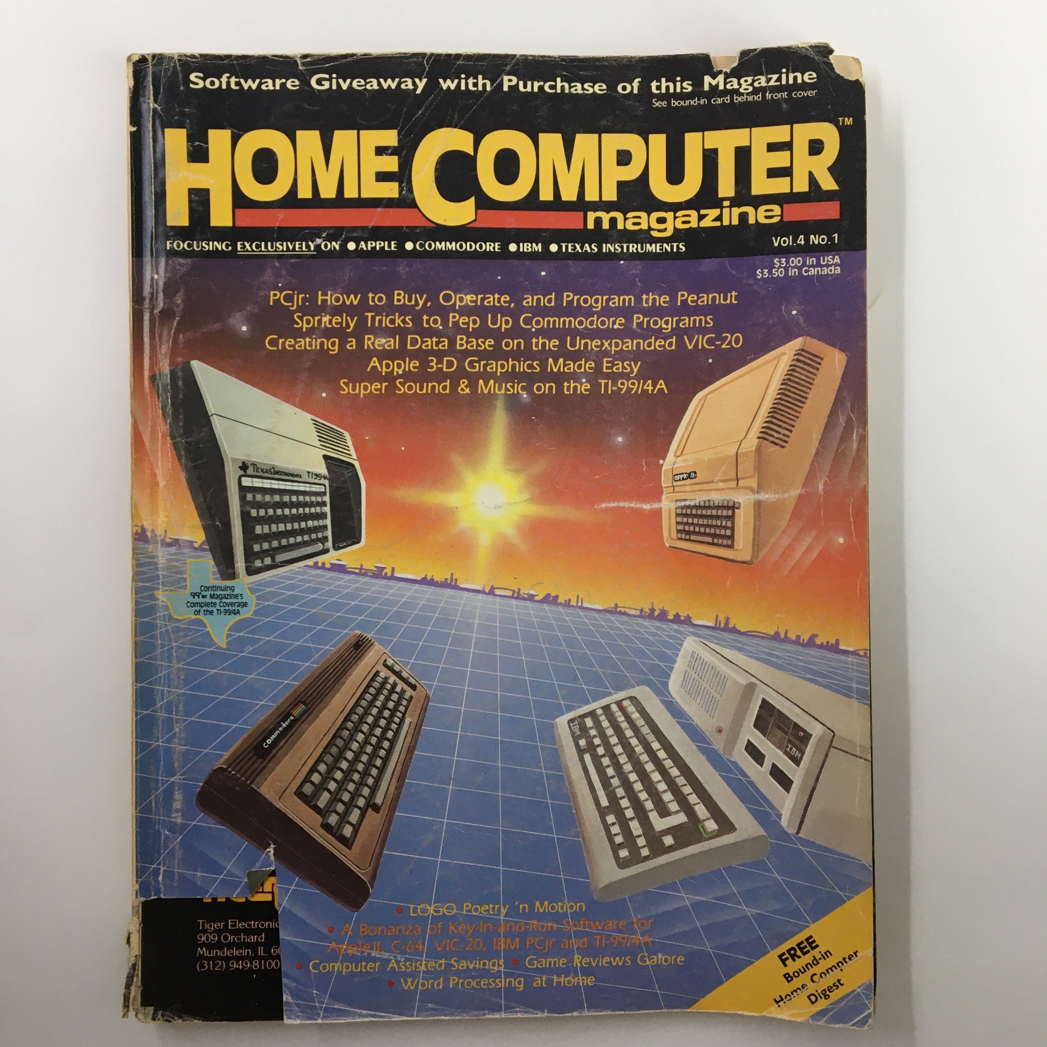 Home Computer Magazine Vol. 4 No. 1 Uncle Larry's Fiddle Tunes No Label