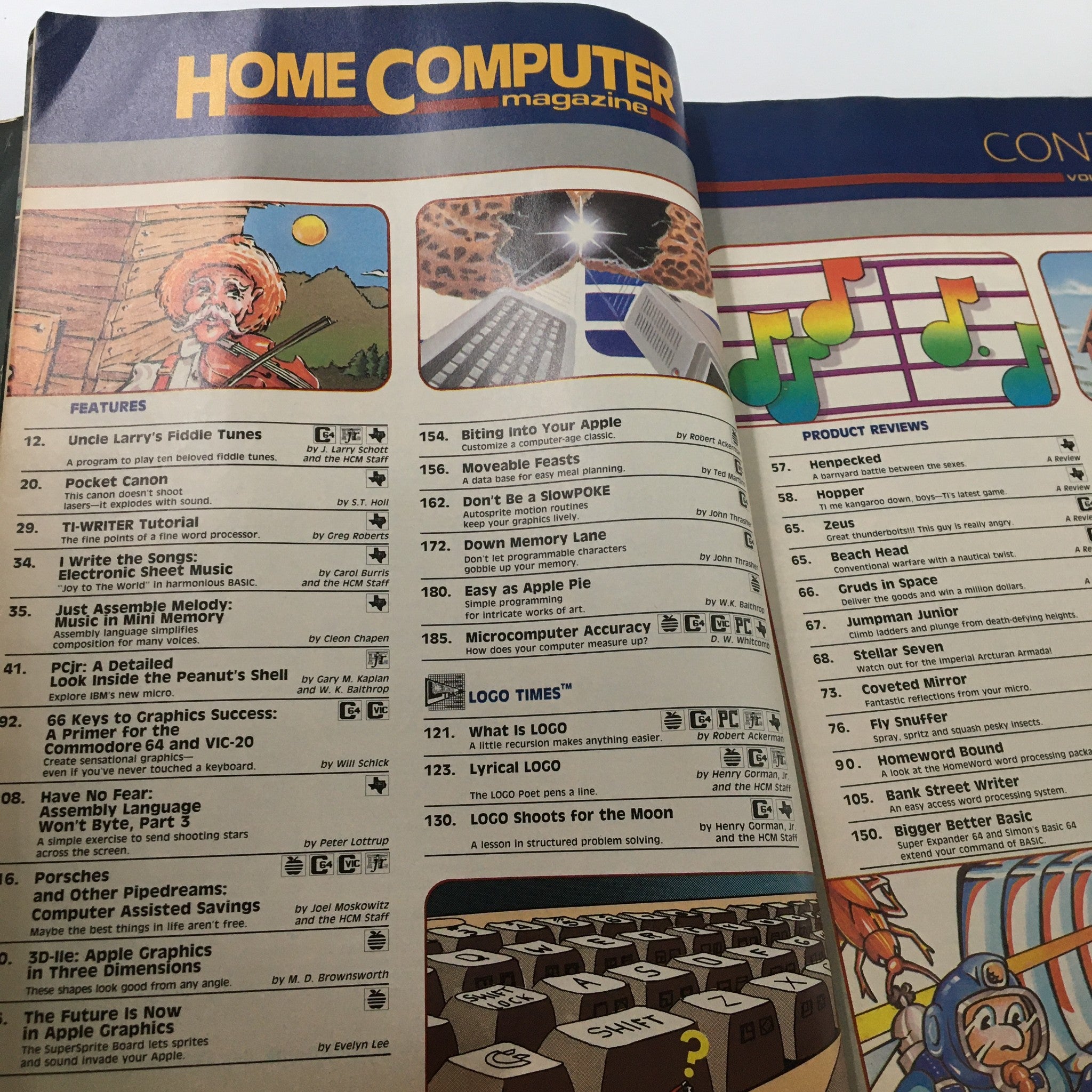 Home Computer Magazine Vol. 4 No. 1 Uncle Larry's Fiddle Tunes No Label