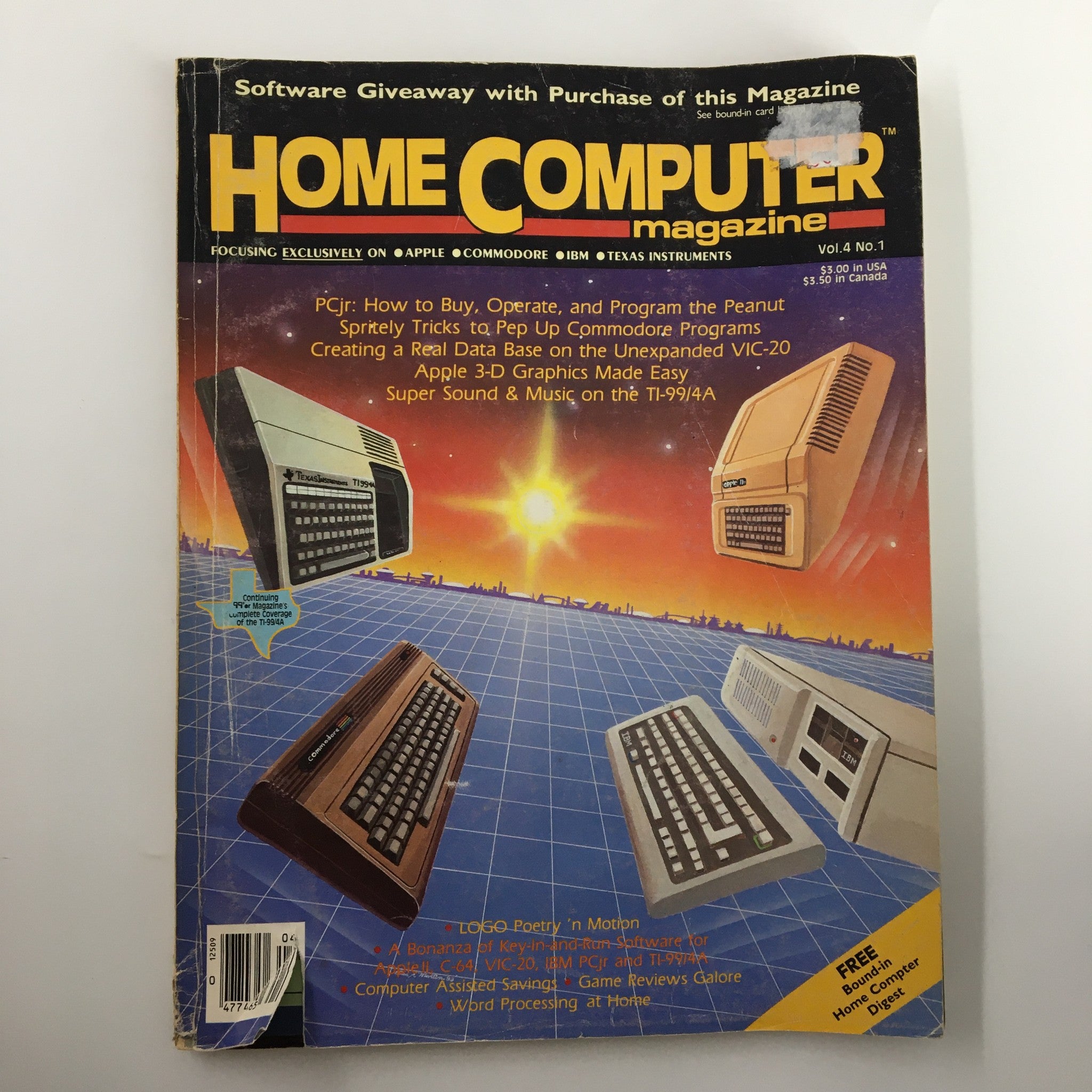 Home Computer Magazine Vol. 4 No. 1 Look Inside The Peanut Shell No Label