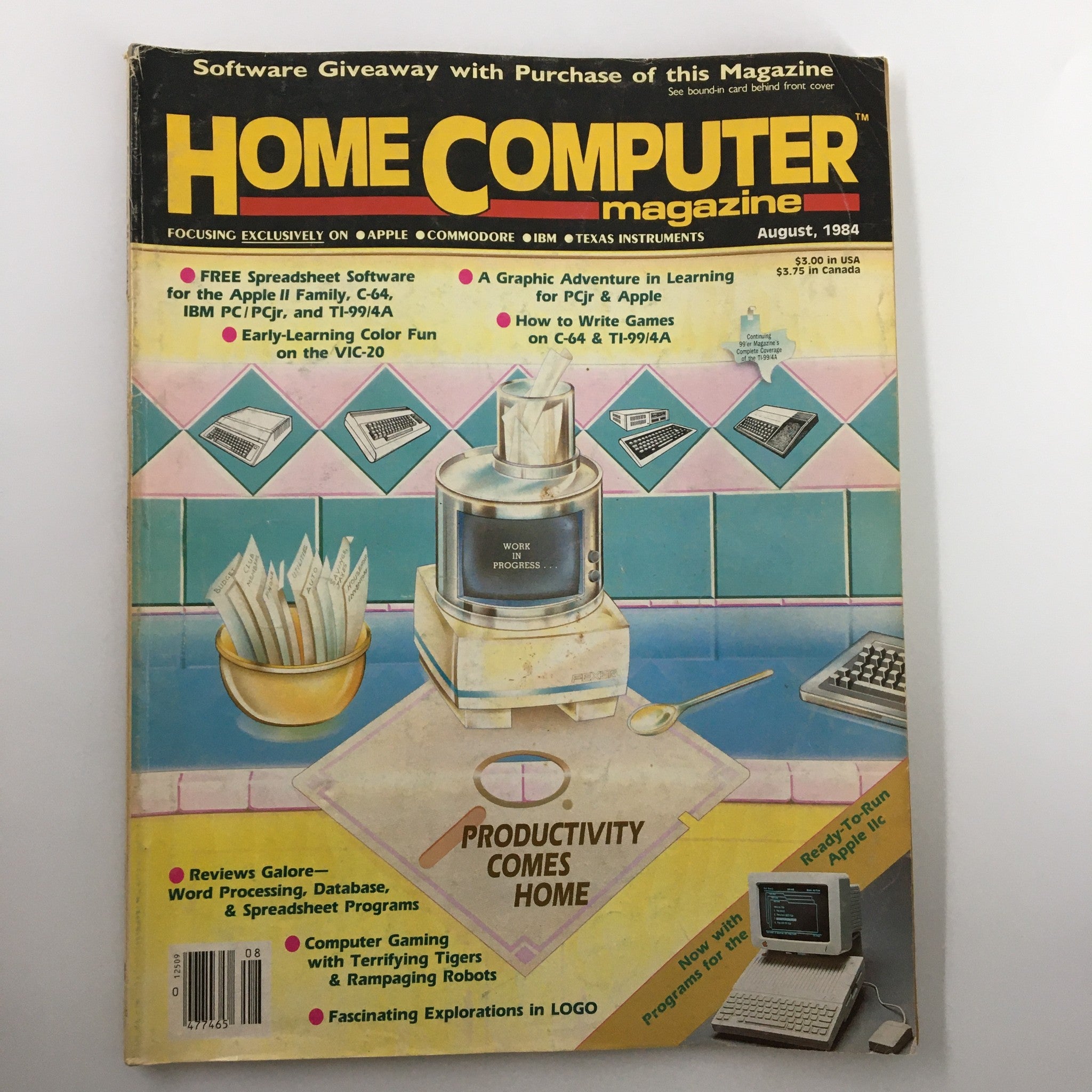 VTG Home Computer Magazine August 1984 Fascinating Explorations in LOGO No Label