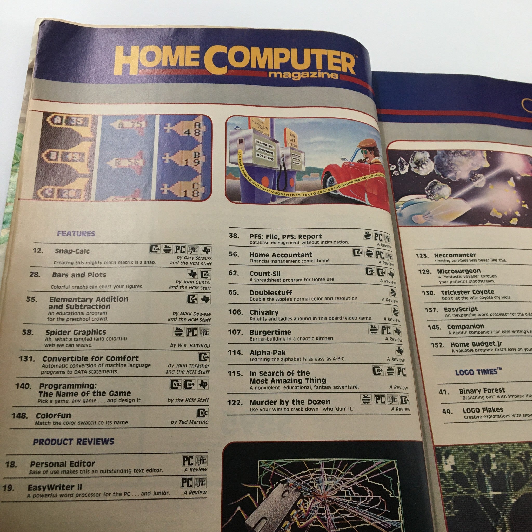 VTG Home Computer Magazine August 1984 Fascinating Explorations in LOGO No Label